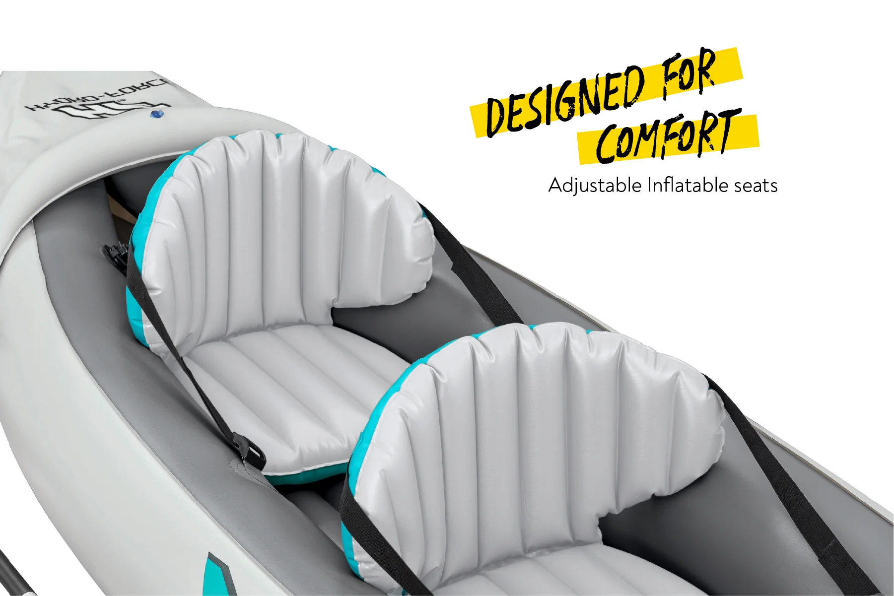 Hydro-Force 2 Person Inflatable Kayak Complete Set - Rapid Elite - Image 7