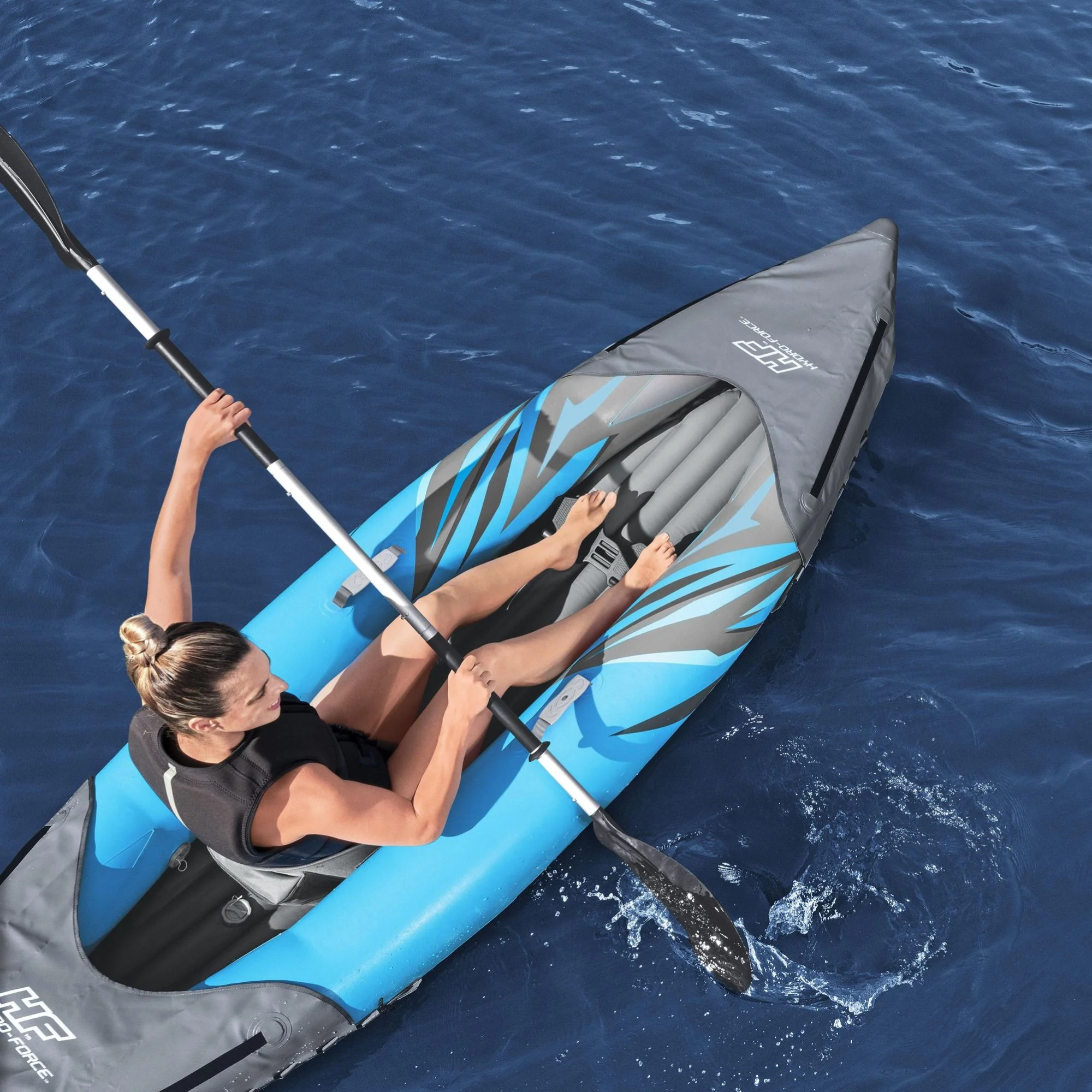 Hydro-Force 1 Person Inflatable Kayak Complete Set - Surge Elite - Image 2