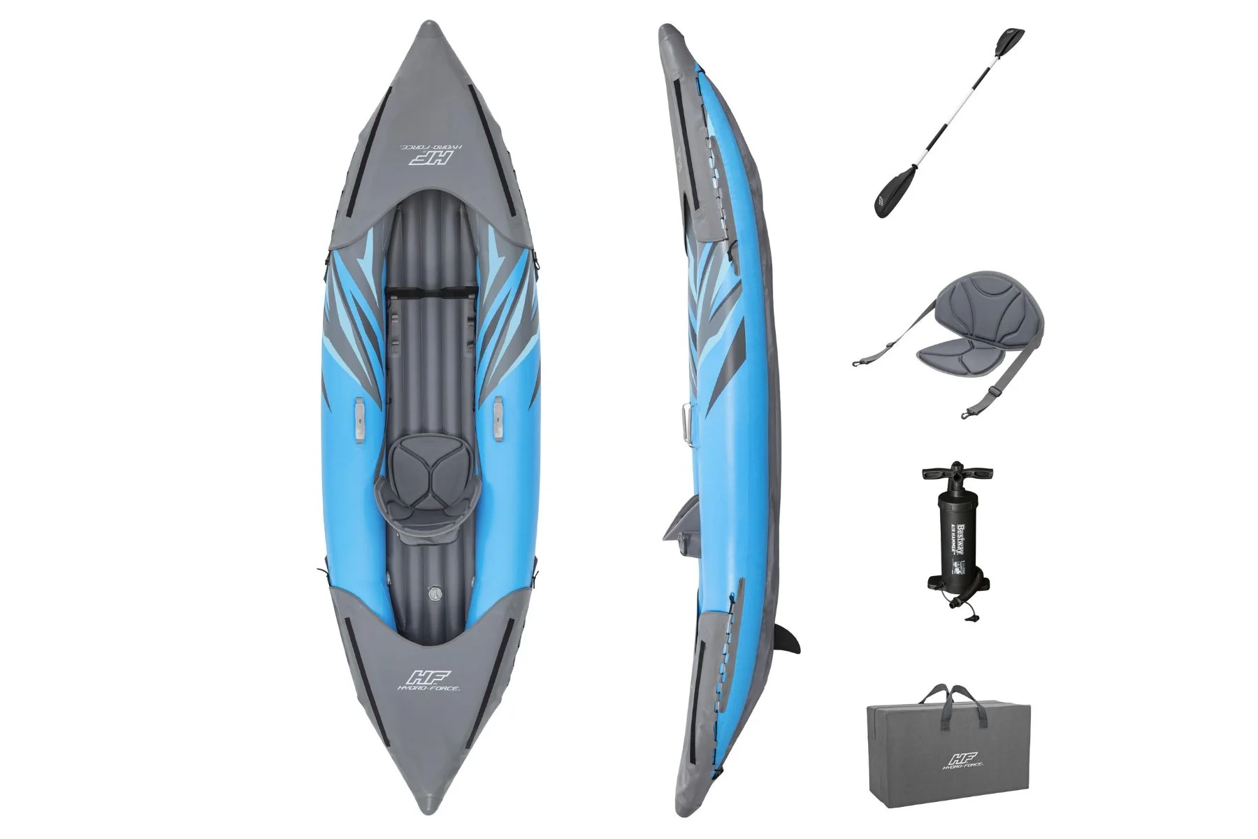 Hydro-Force 1 Person Inflatable Kayak Complete Set - Surge Elite - Image 3