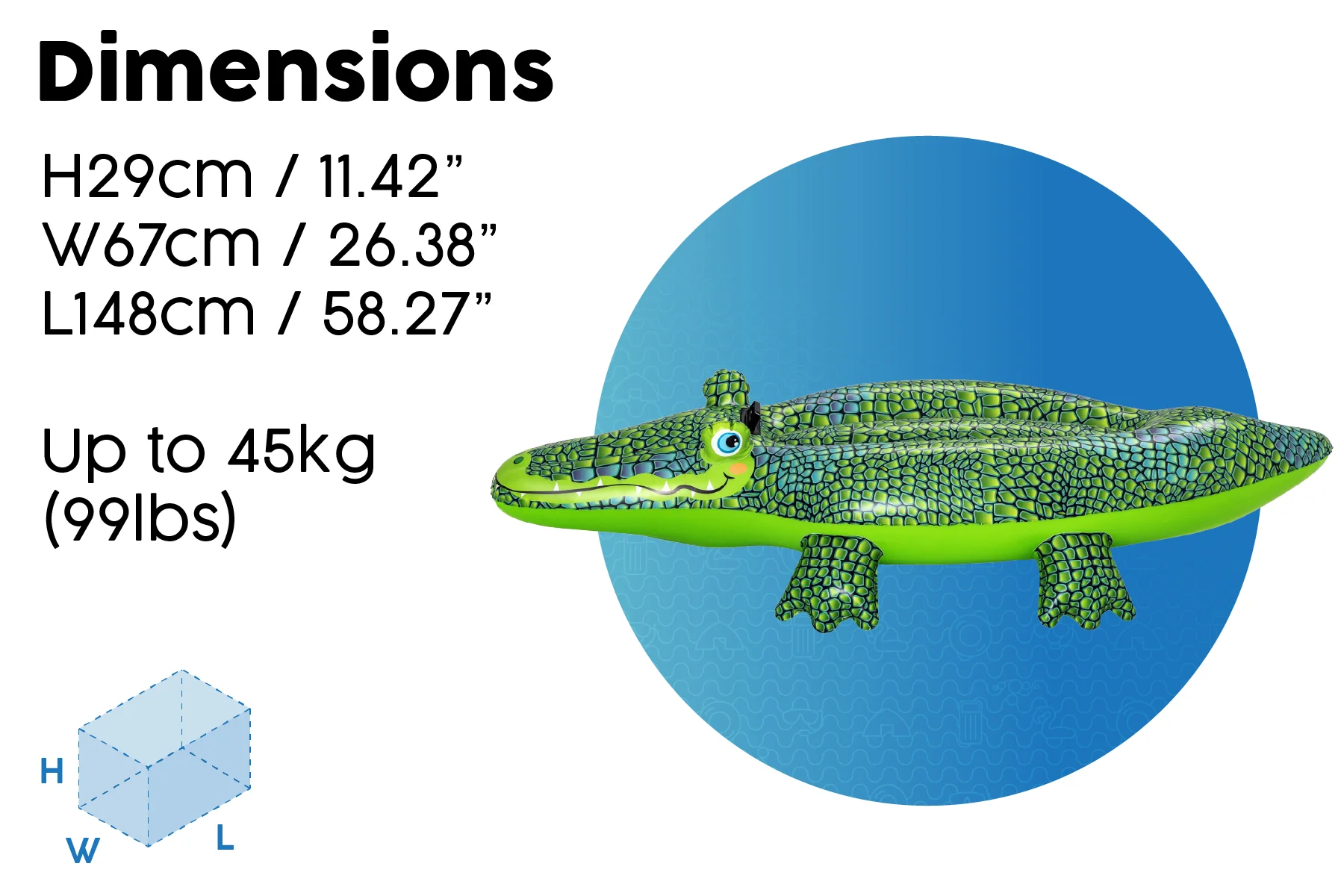 Inflatable Buddy the Croc Pool Float - Image 8
