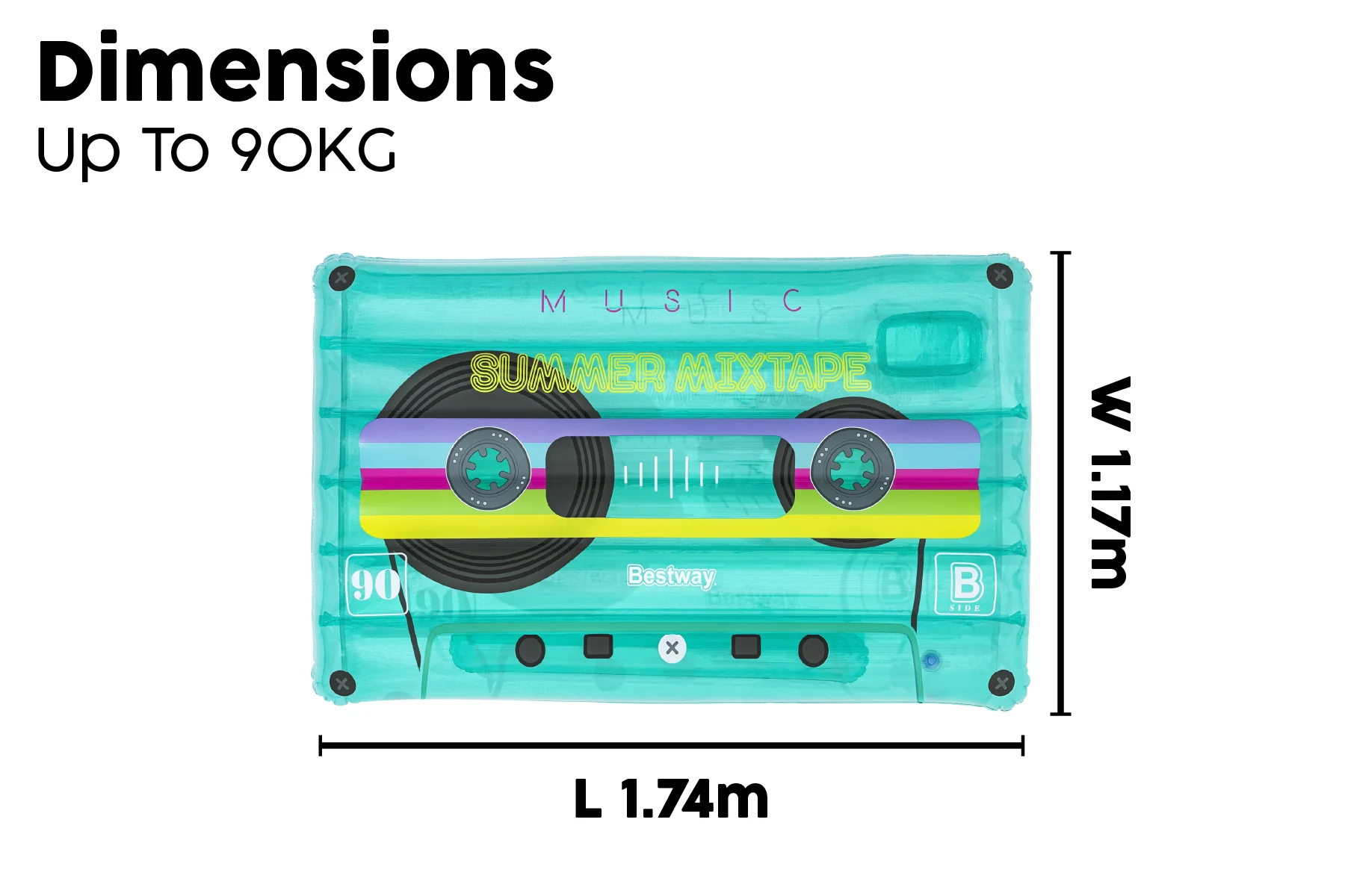Inflatable Cassette Tape Pool Float - Image 8