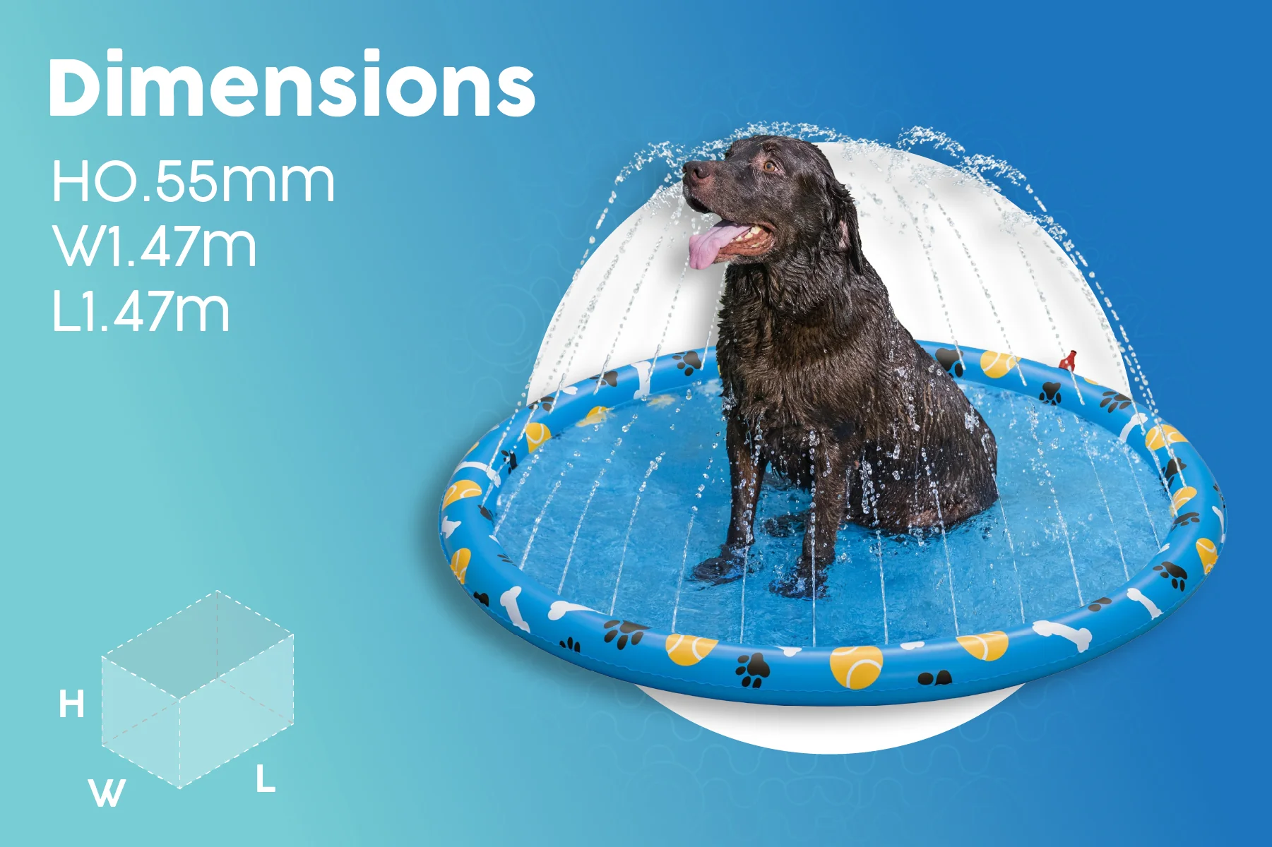 Fetchin' Fun Dog Sprinkler Splash Pad - Image 10