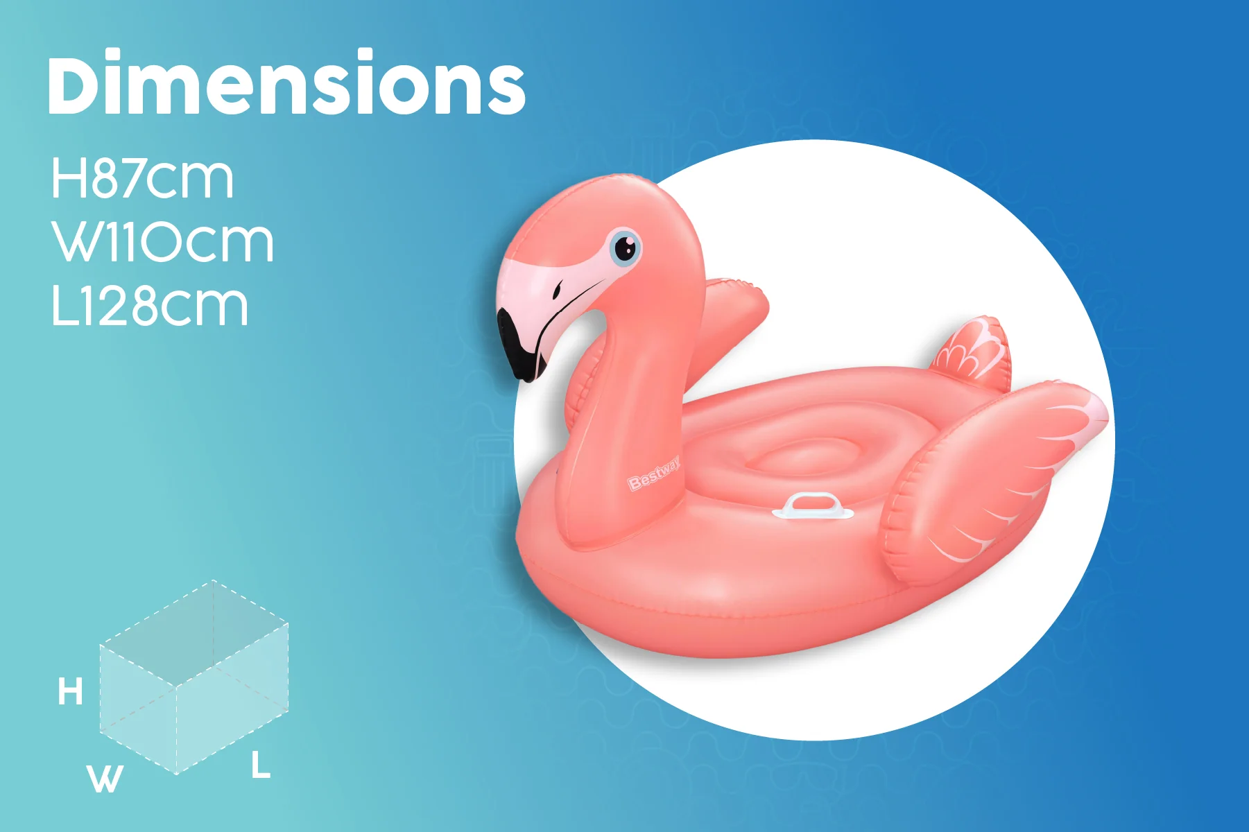 Inflatable Fancy Flamingo Pool Float - Image 9