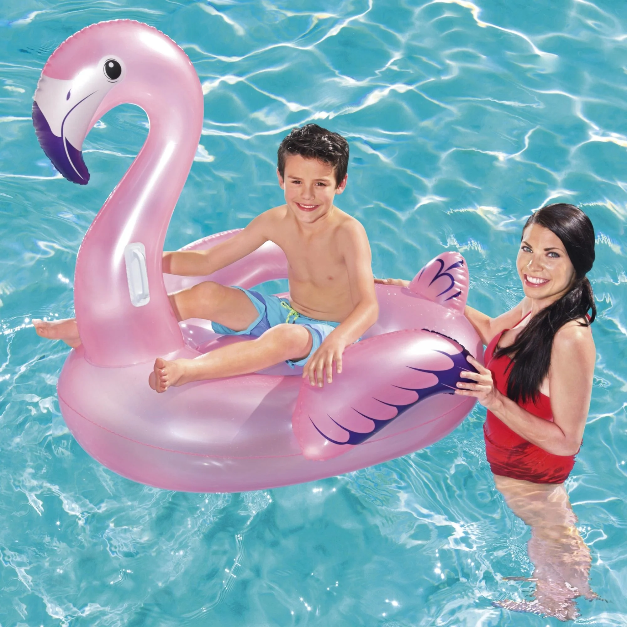 Inflatable Flamingo Pool Float - Image 2