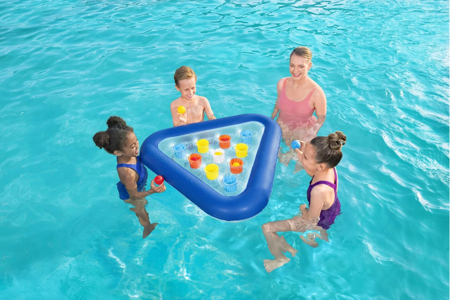 Inflatable Water Pong Pool Game Set - Image 4