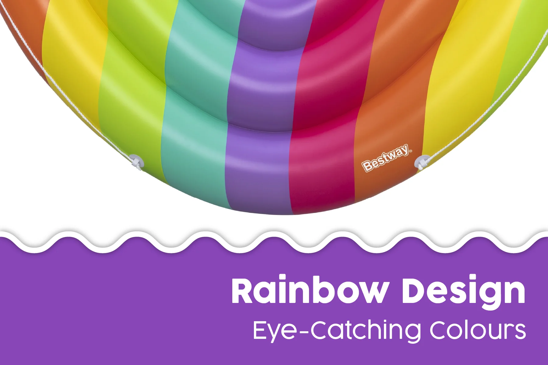 Inflatable Rainbow Dreams Pool Float - Image 8