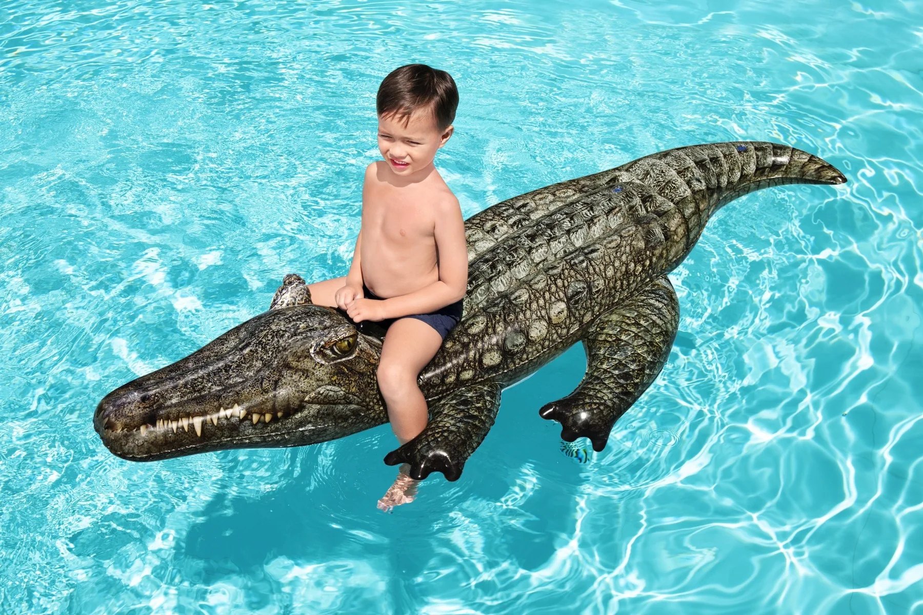 Inflatable Realistic Alligator Pool Float - Image 5