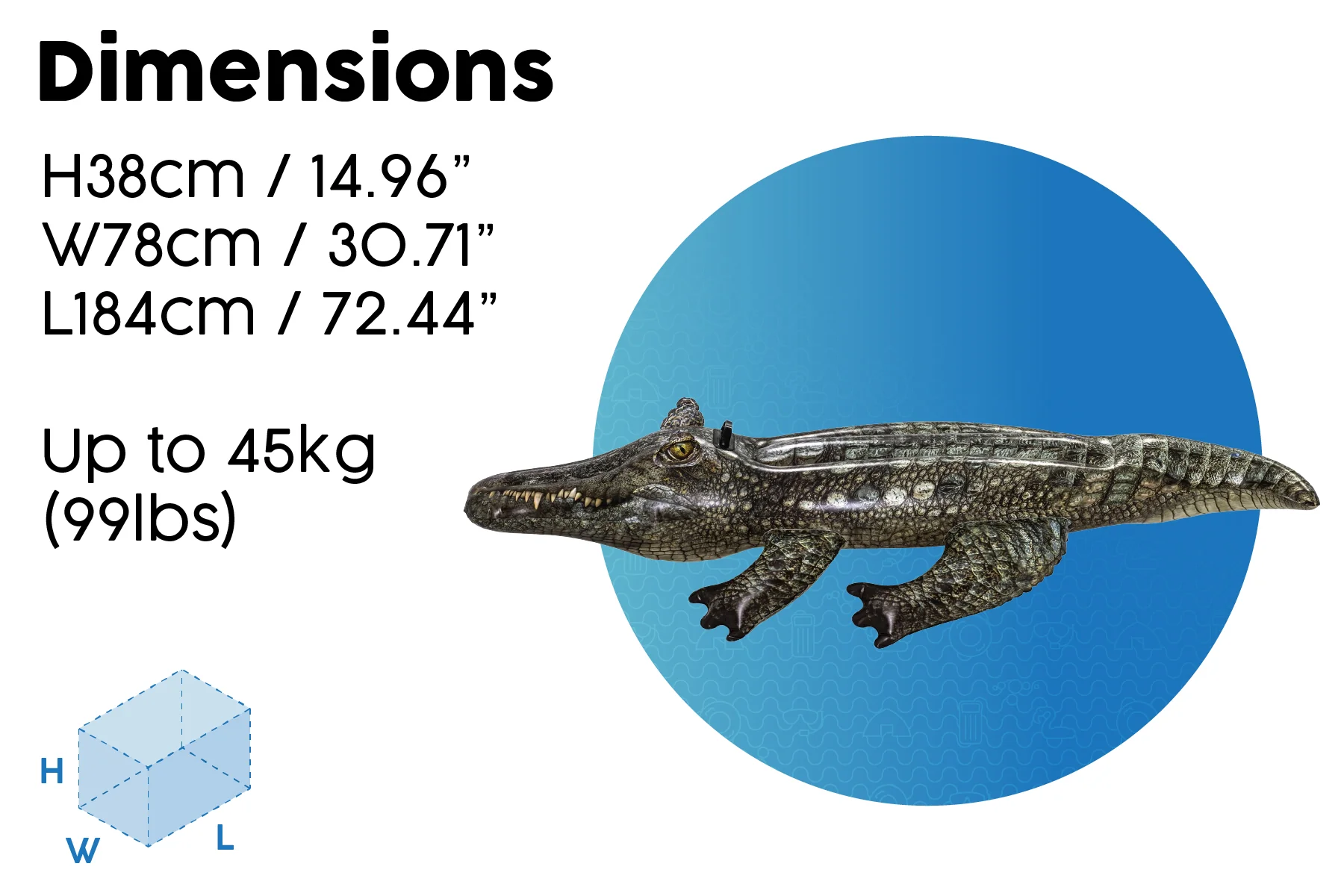 Inflatable Realistic Alligator Pool Float - Image 9