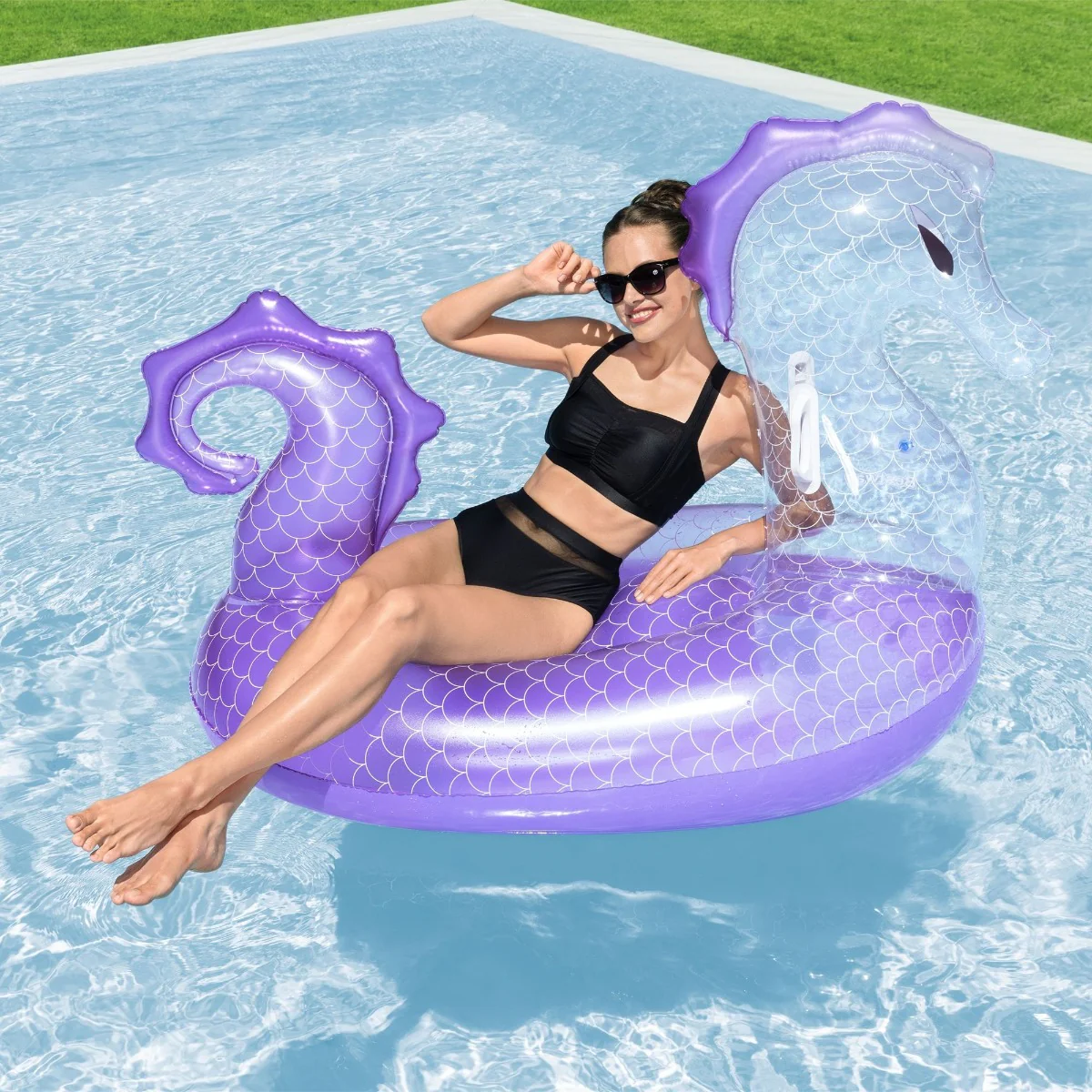 Inflatable Royal Seahorse Pool Float - Image 2