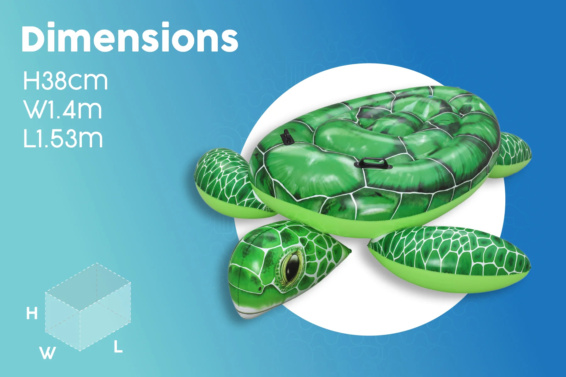 Inflatable Tidal Turtle Pool Float - Image 9