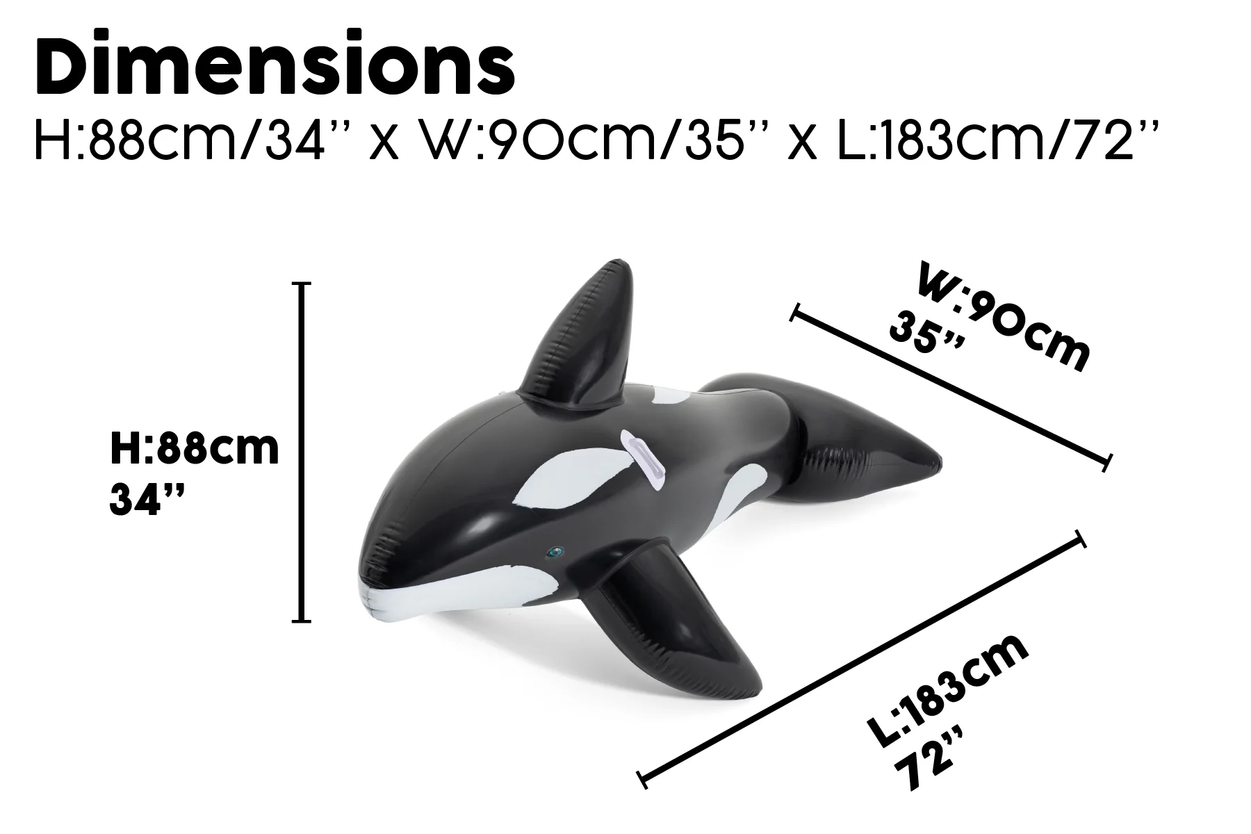 Inflatable Jumbo Whale Pool Float - Image 8