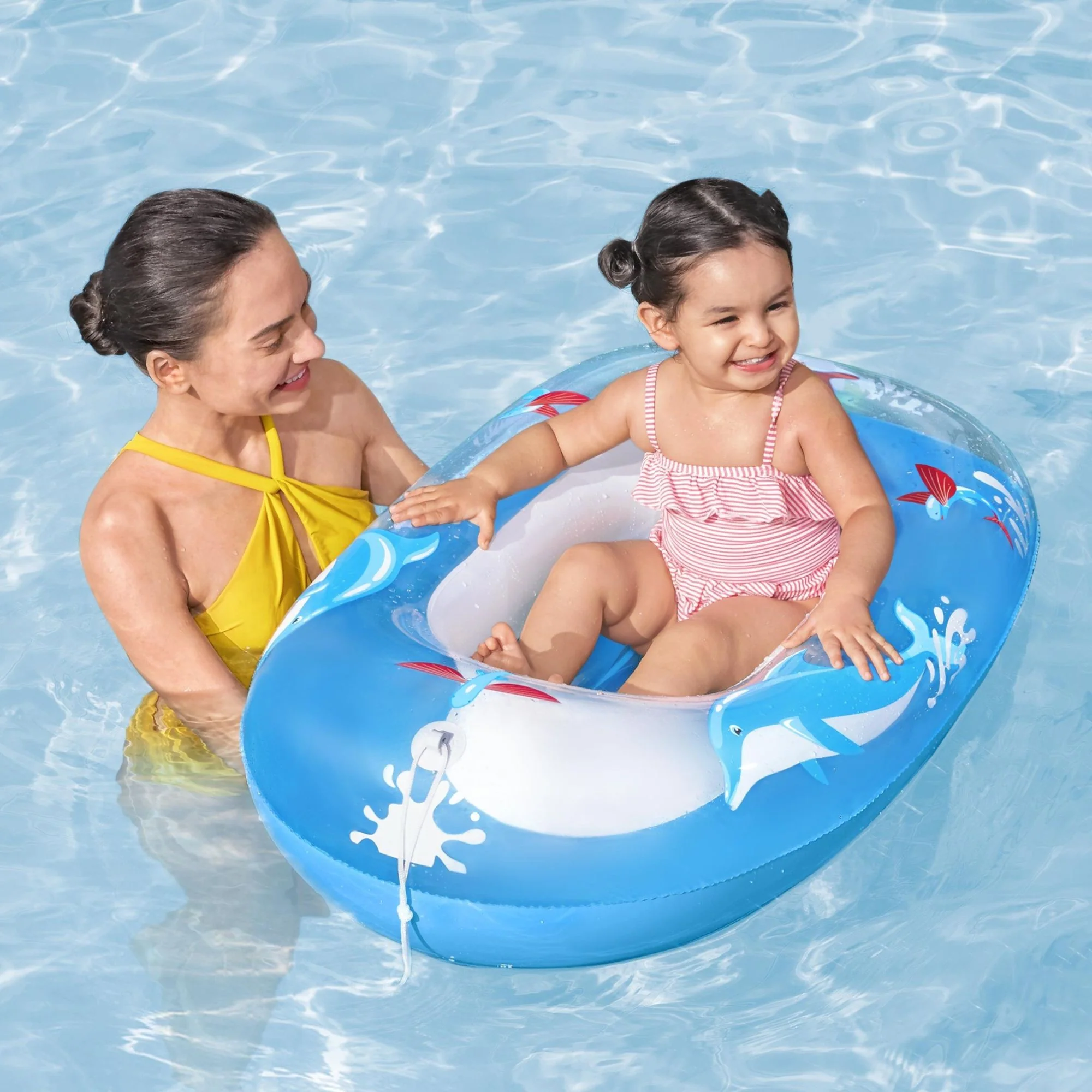 Kids Inflatable Dolphin Pool Boat - Image 2