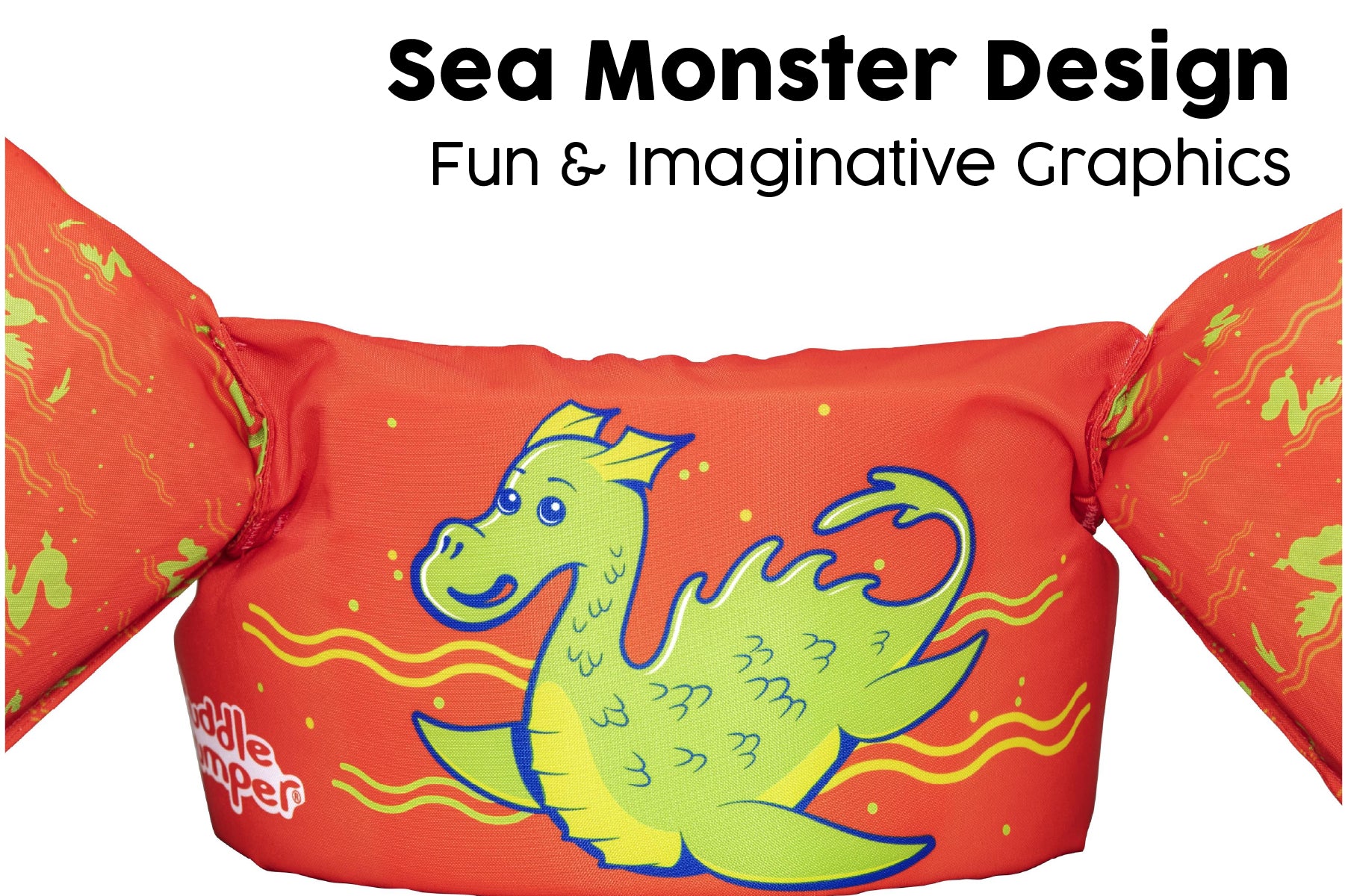 Kids Inflatable Swim Vest with Armbands – Monster - Image 7