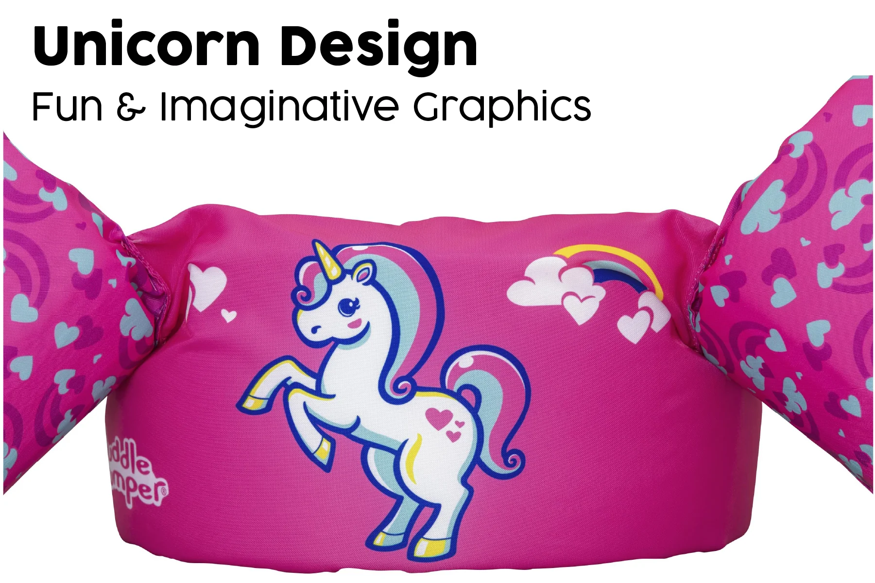 Kids Inflatable Swim Vest with Armbands – Unicorn - Image 7
