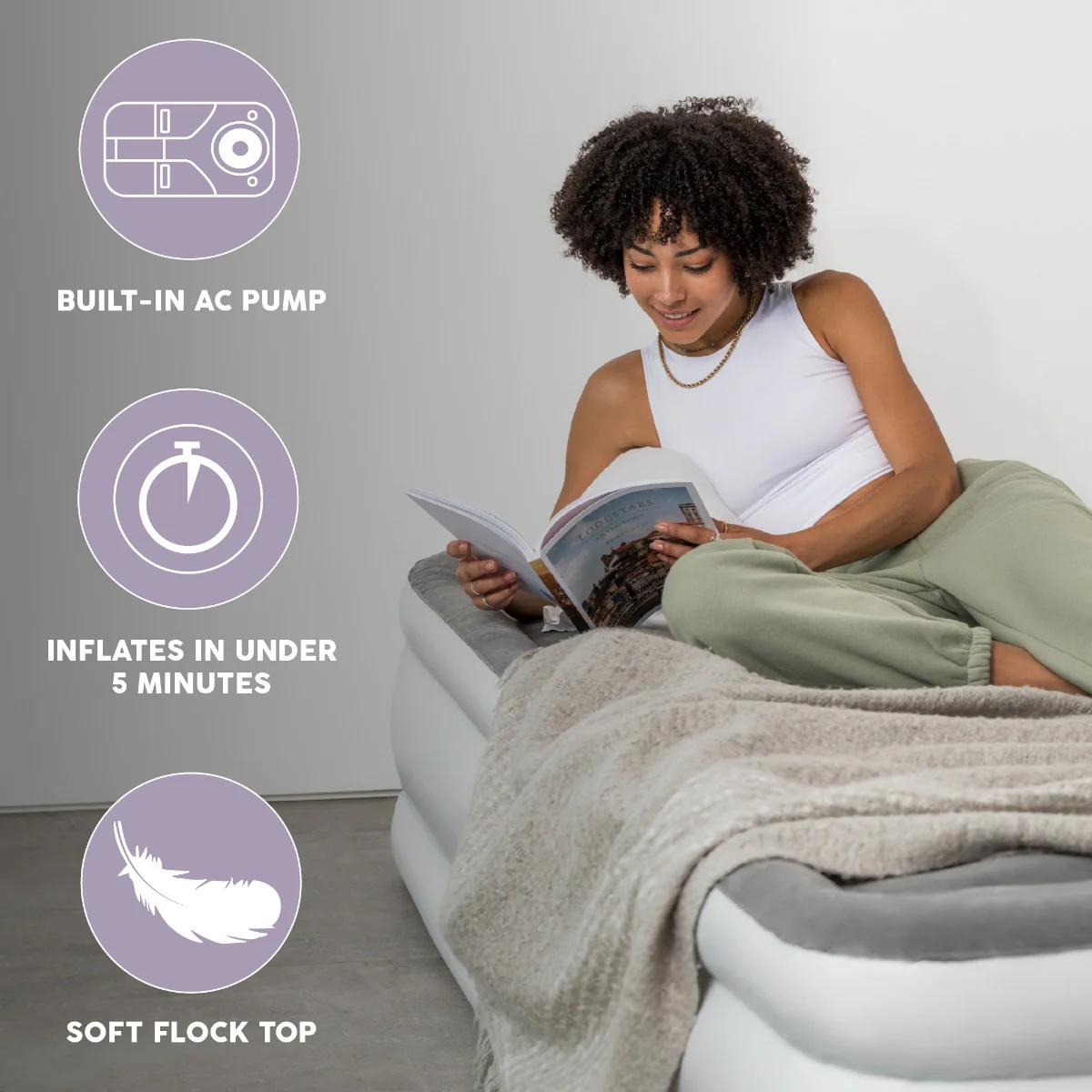 TriTech King Size Airbed with Built-in Pump - Image 11