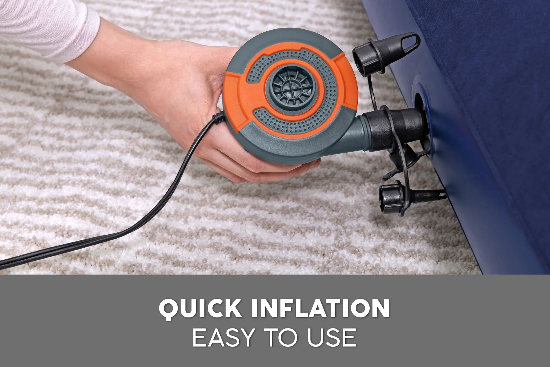 King Flocked Airbed Inflatable Air Mattress - Image 8