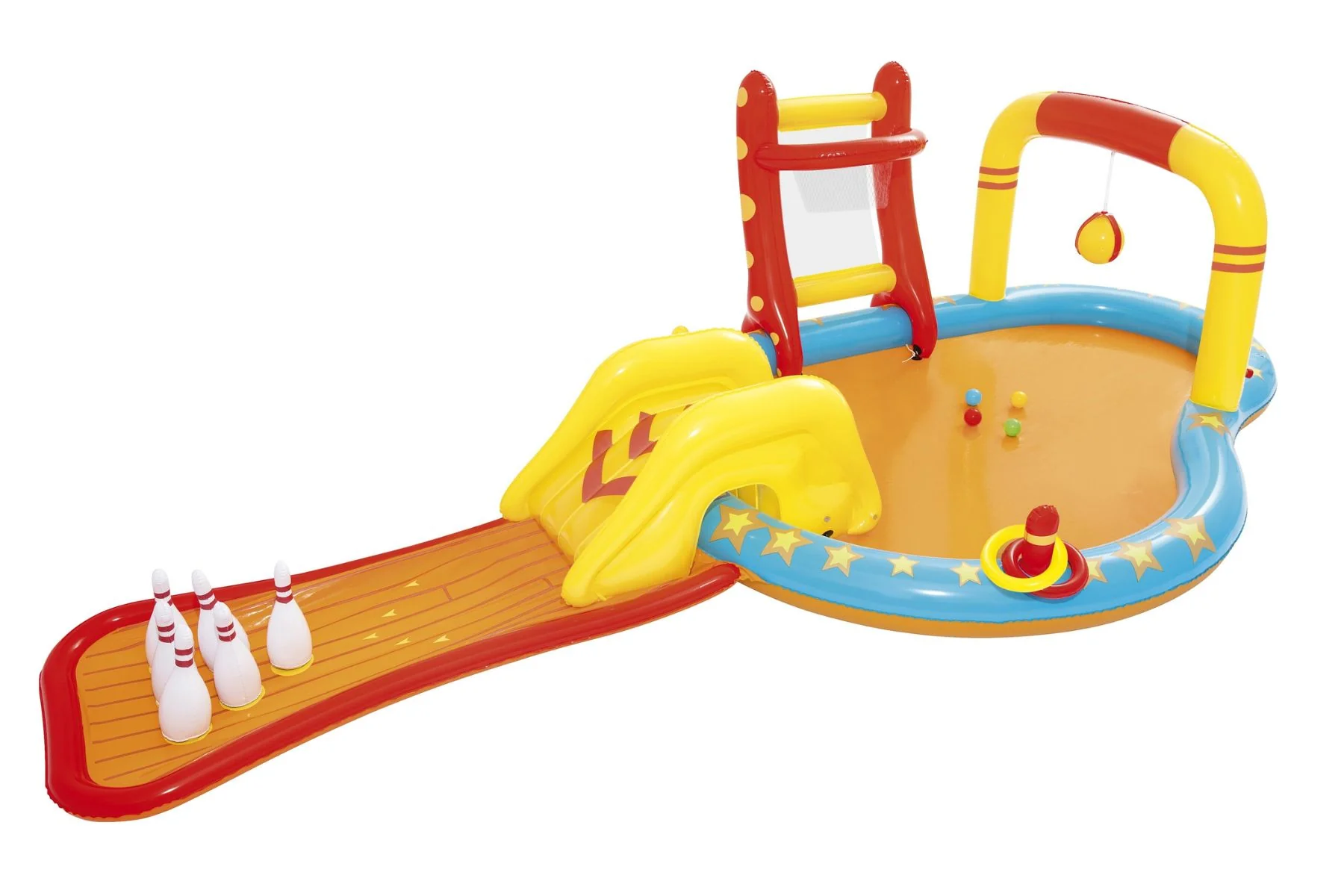 Kids Inflatable Lil' Champ Paddling Pool Water Play Centre, with Activities - Image 3