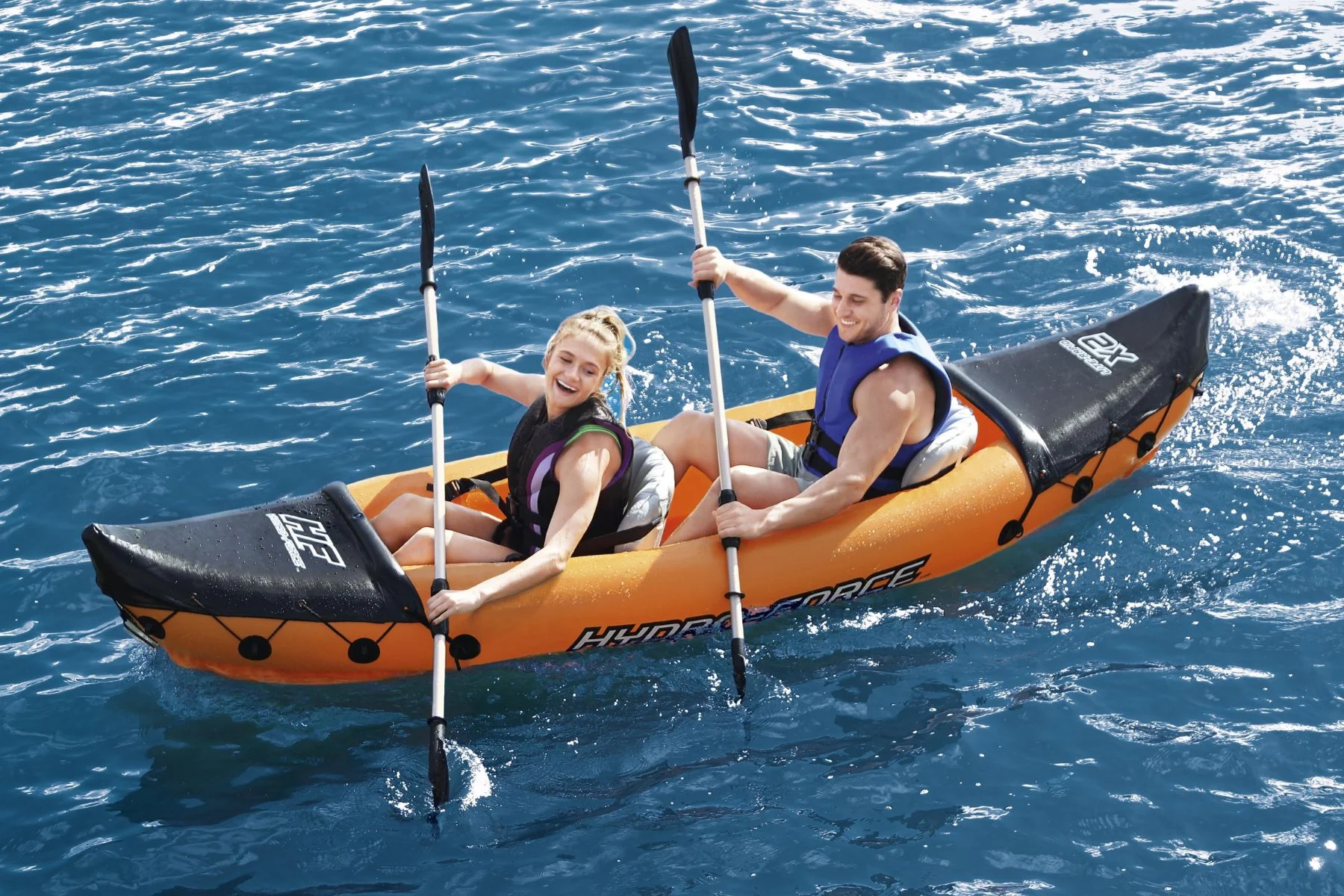 Hydro-Force 2 Person Inflatable Kayak Complete Set - Rapid - Image 4