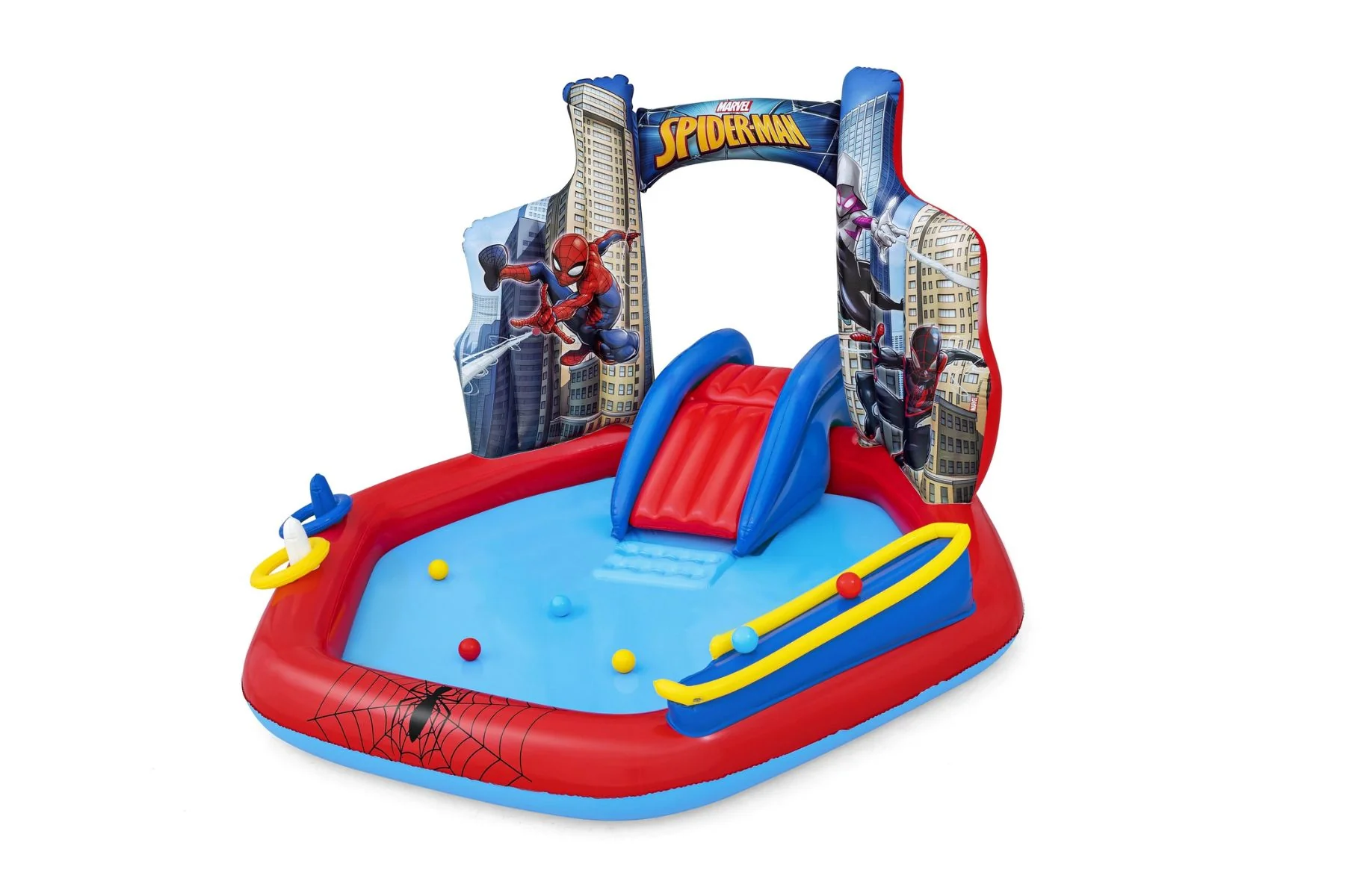 Marvel Spiderman Inflatable Paddling Pool with Play Centre - Image 3