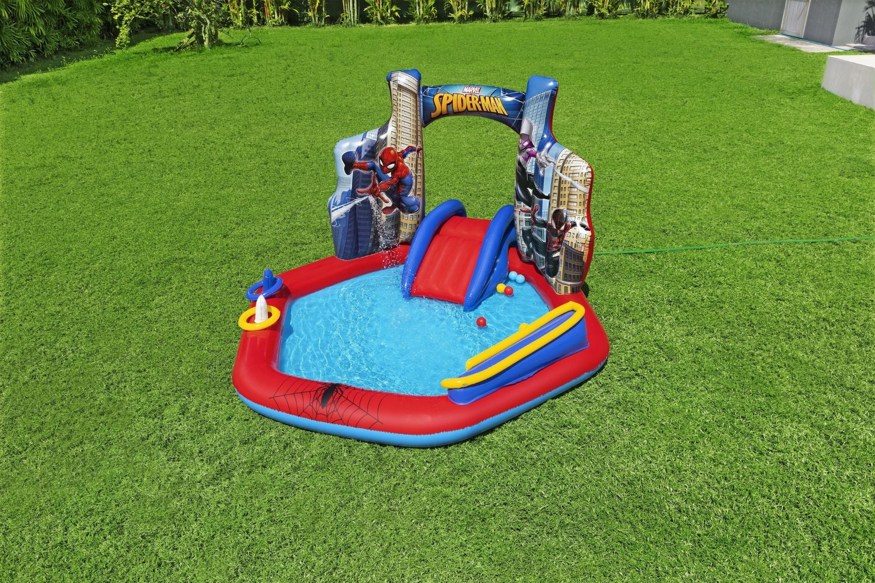 Marvel Spiderman Inflatable Paddling Pool with Play Centre - Image 5