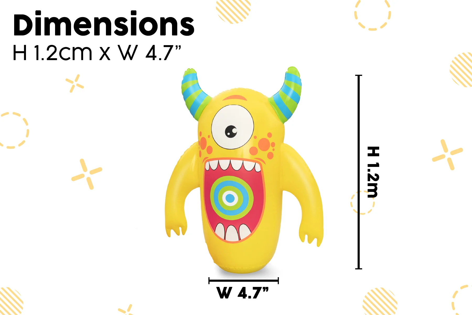 Kids Inflatable Bounce Back Monster Boxing Set - Image 9