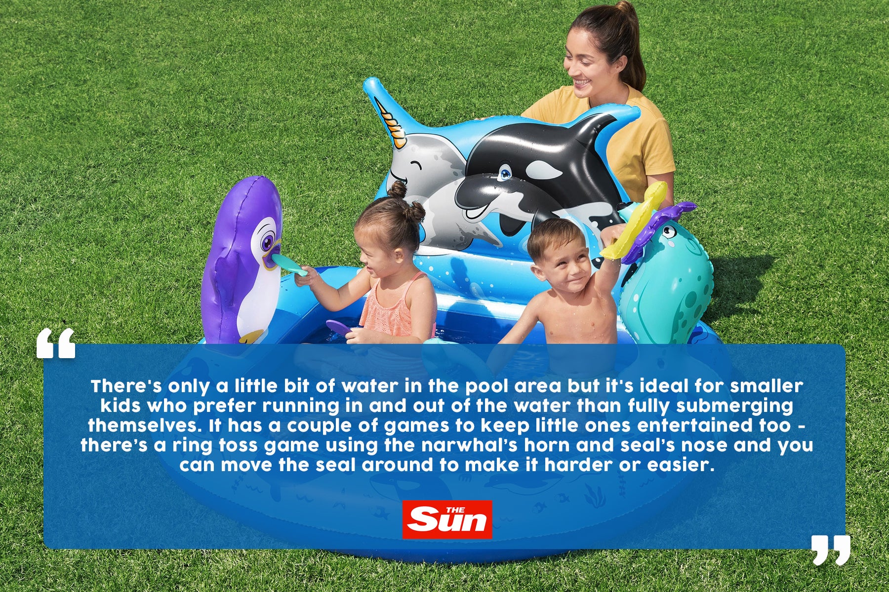 Polar Pals Kids Inflatable Paddling Pool with Play Center - Image 9