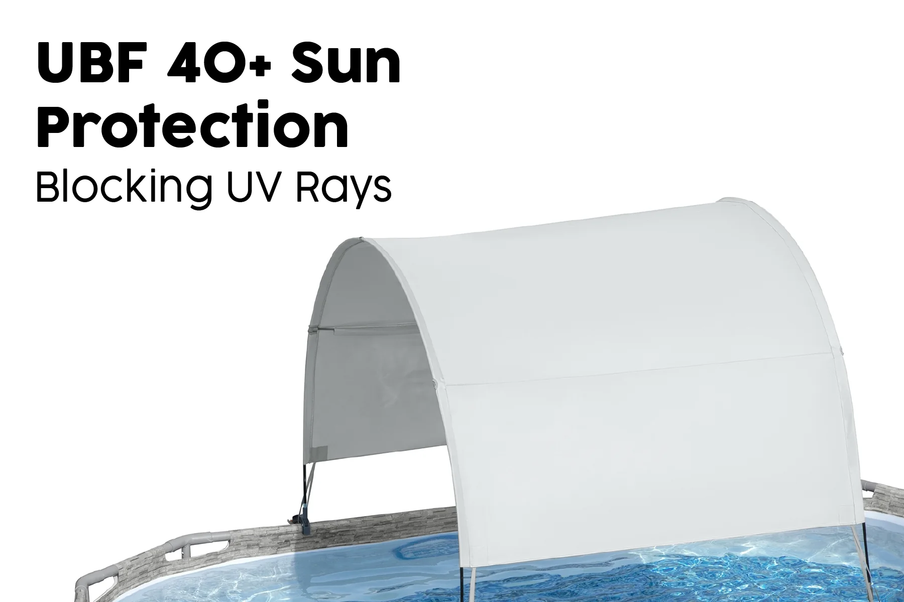 Pool Canopy for Above Ground Pool UPF 40+ Sun Protection - Image 6