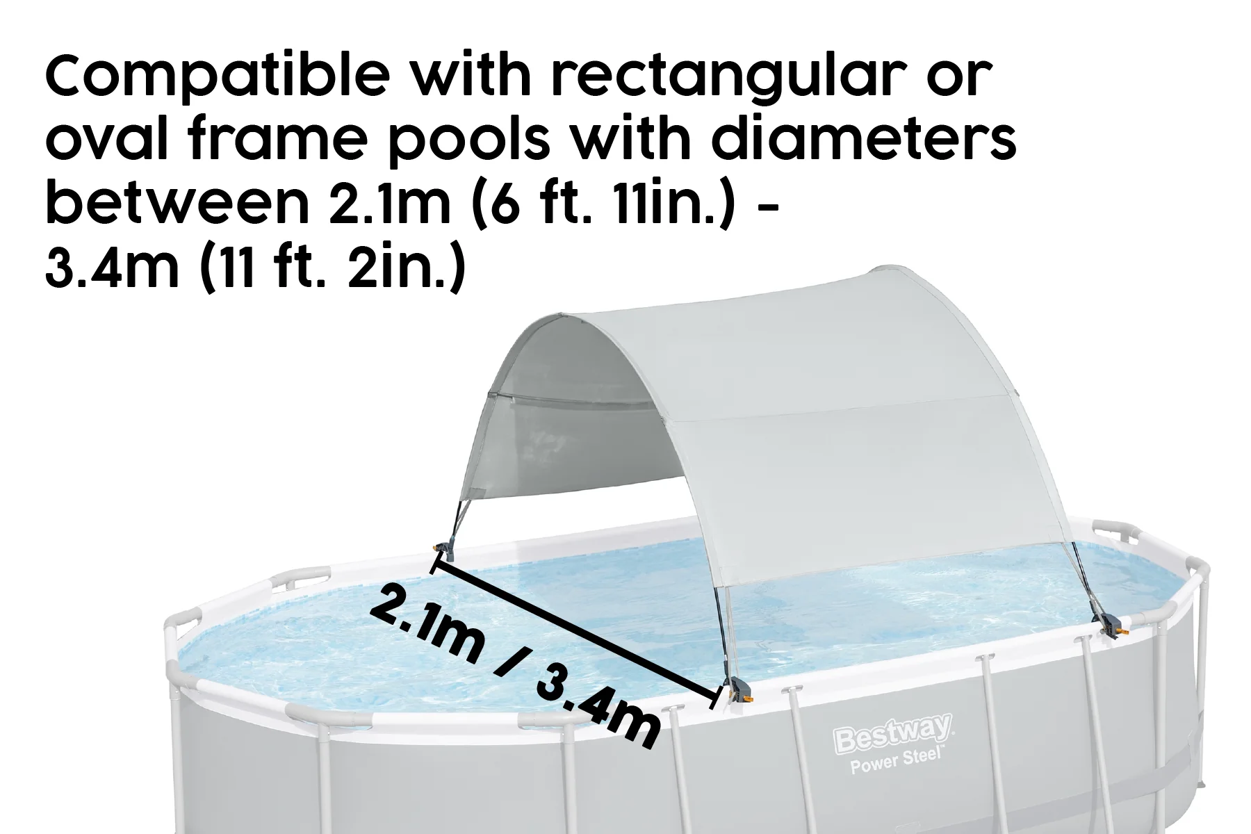 Pool Canopy for Above Ground Pool UPF 40+ Sun Protection - Image 7