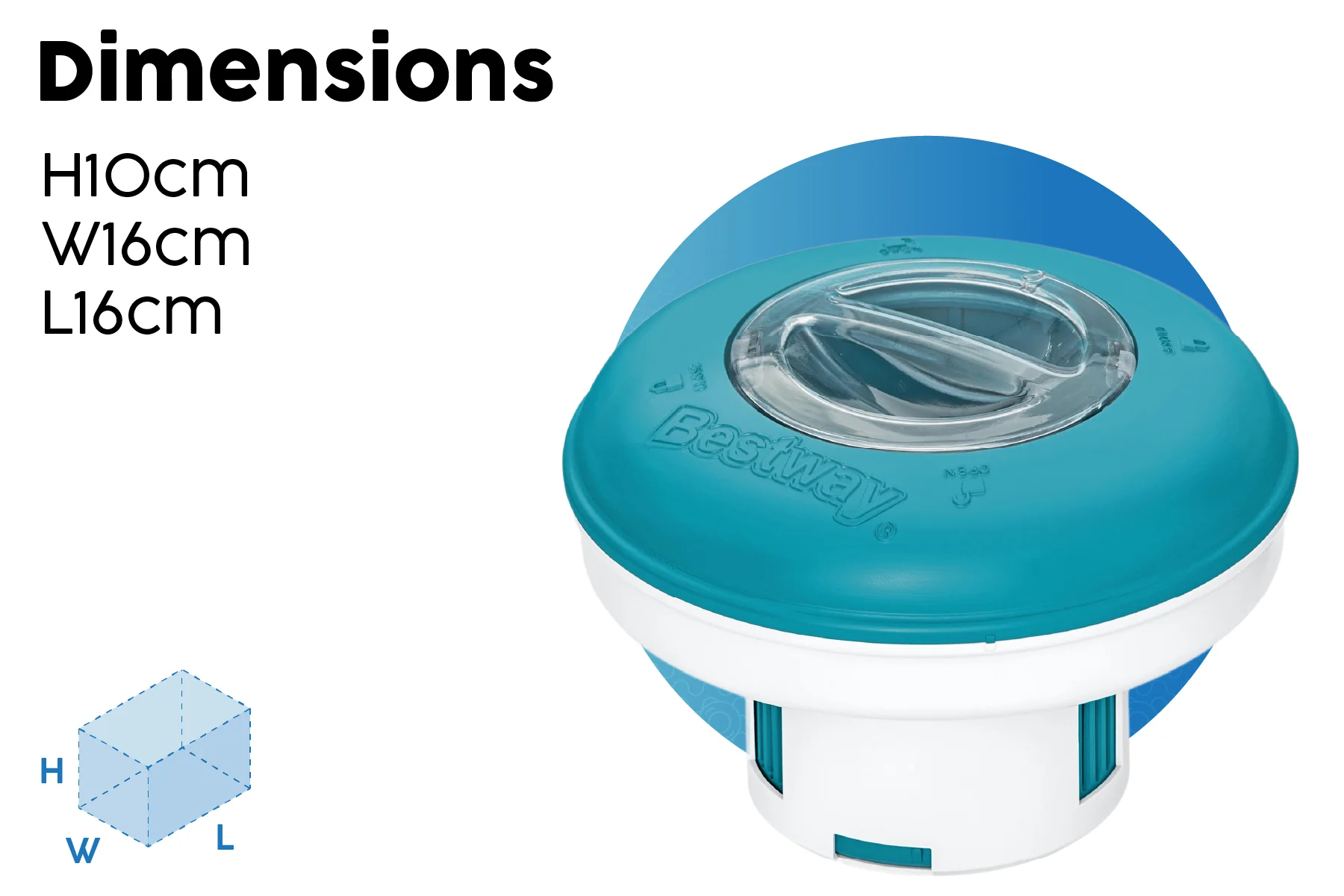 Pool & Hot Tub Chlorine Dispenser 6.5” Chemical Dispenser - Image 9