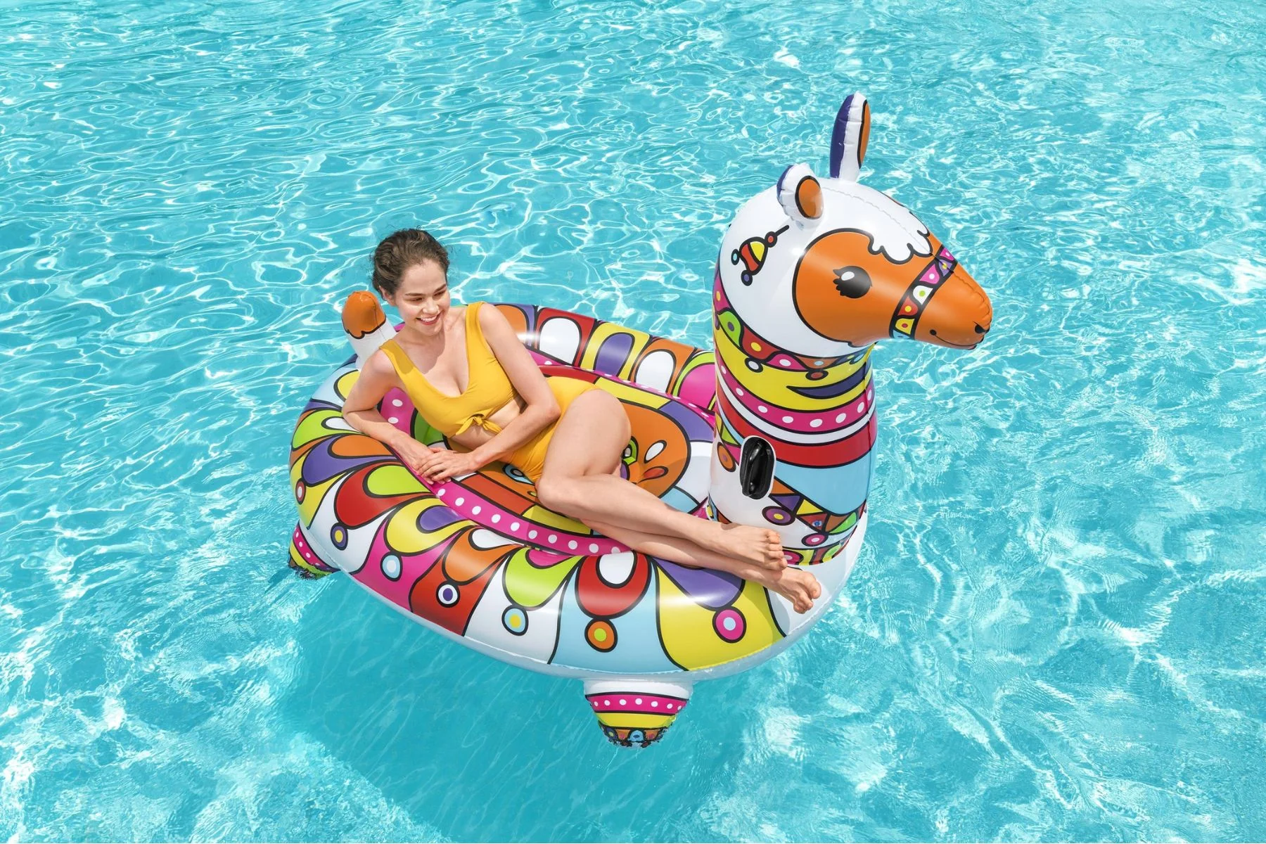Inflatable Pop Art Llama Pool Float - Image 4