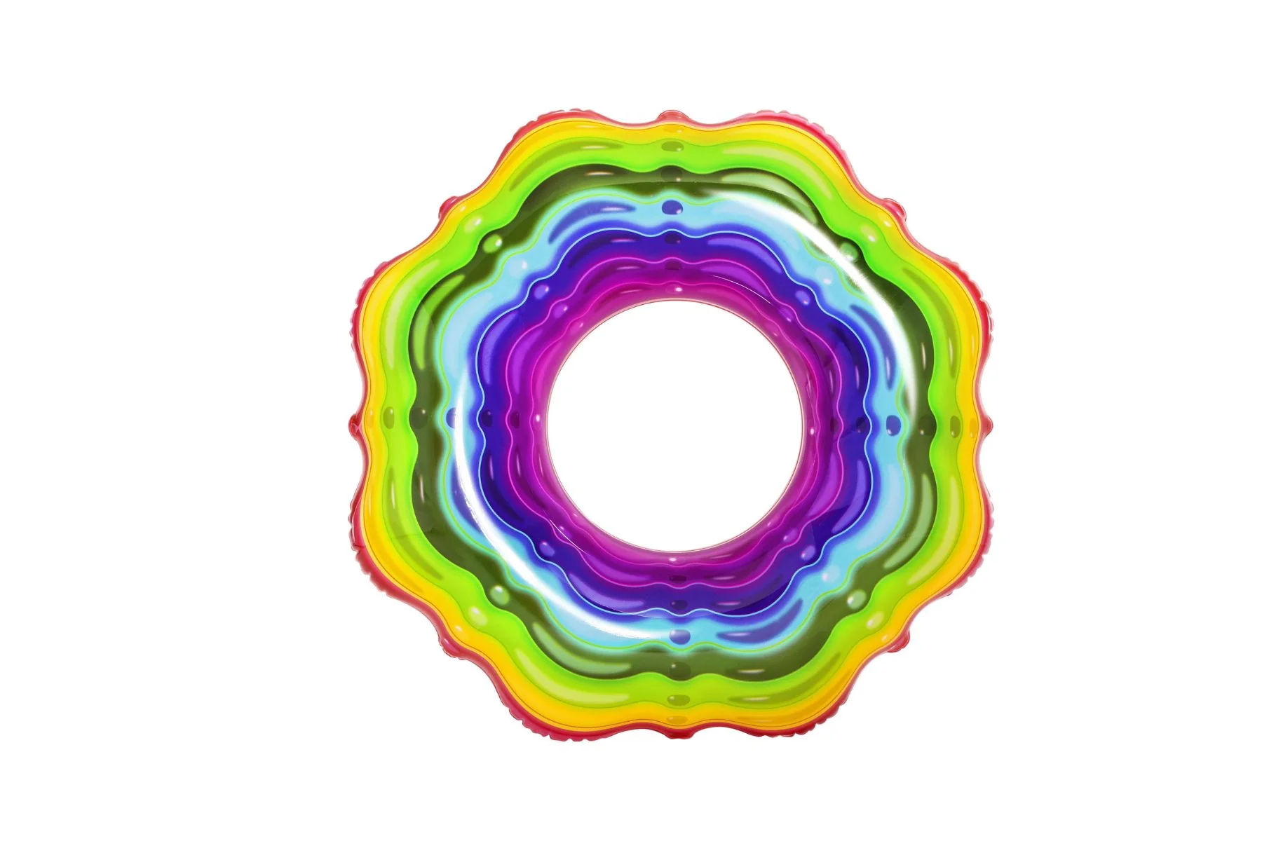 Inflatable Rainbow Ribbon Swim Ring Pool Float - Image 3