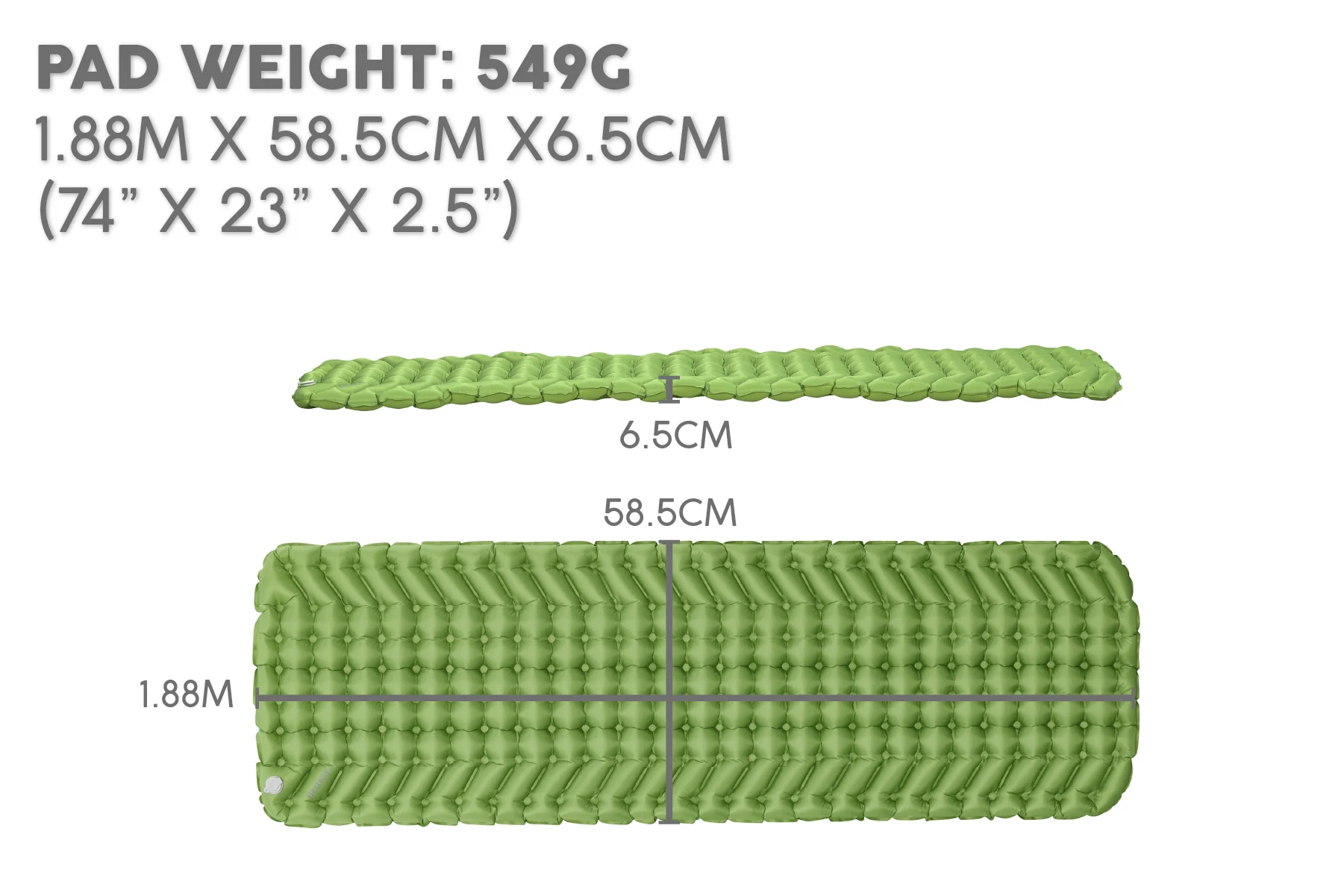 Wanderlite Compact Inflatable Air Sleeping Pad - Regular - Image 9
