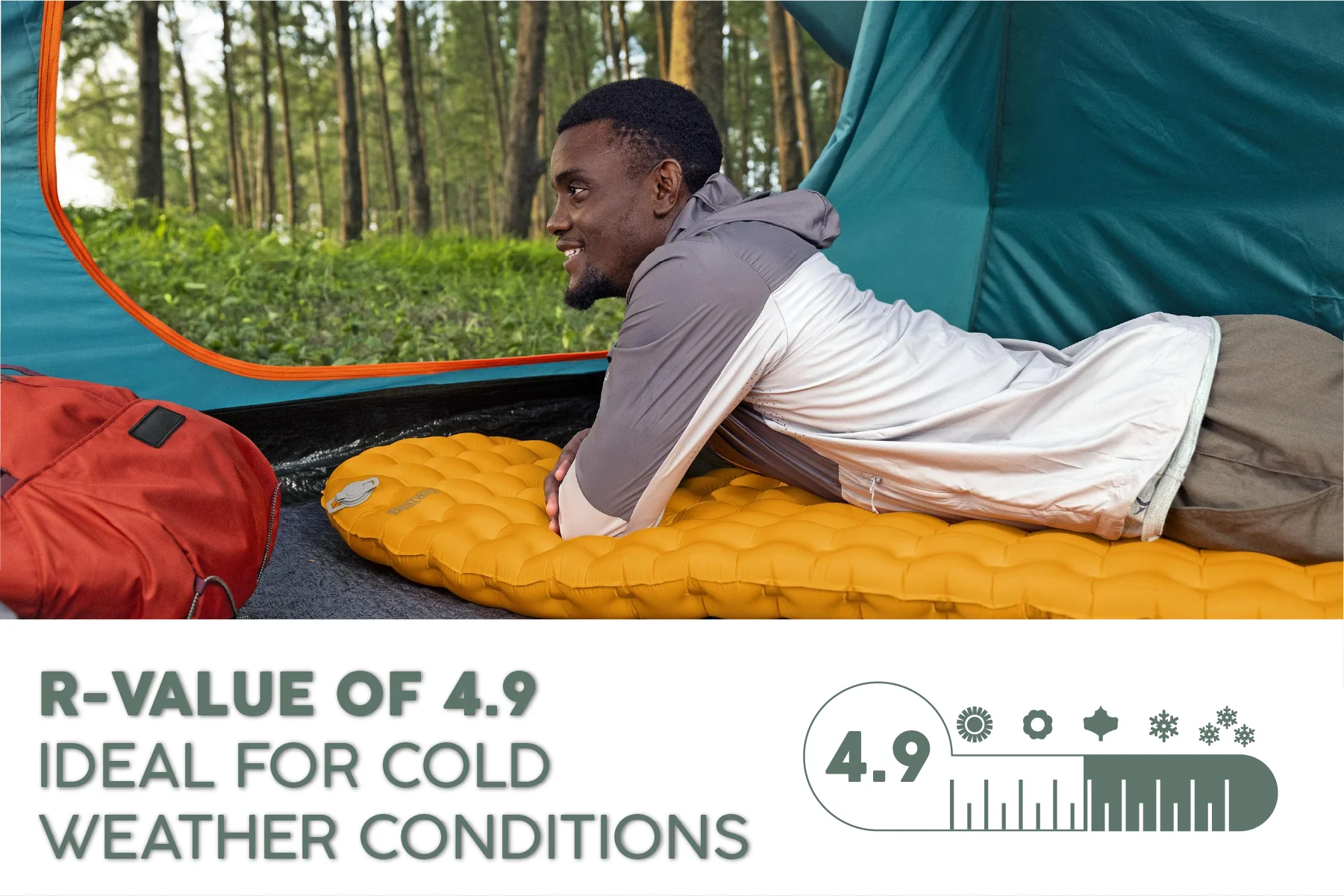 RidgeLite Ultra-Light Insulated Cold Weather Sleeping Pad - Regular - Image 6