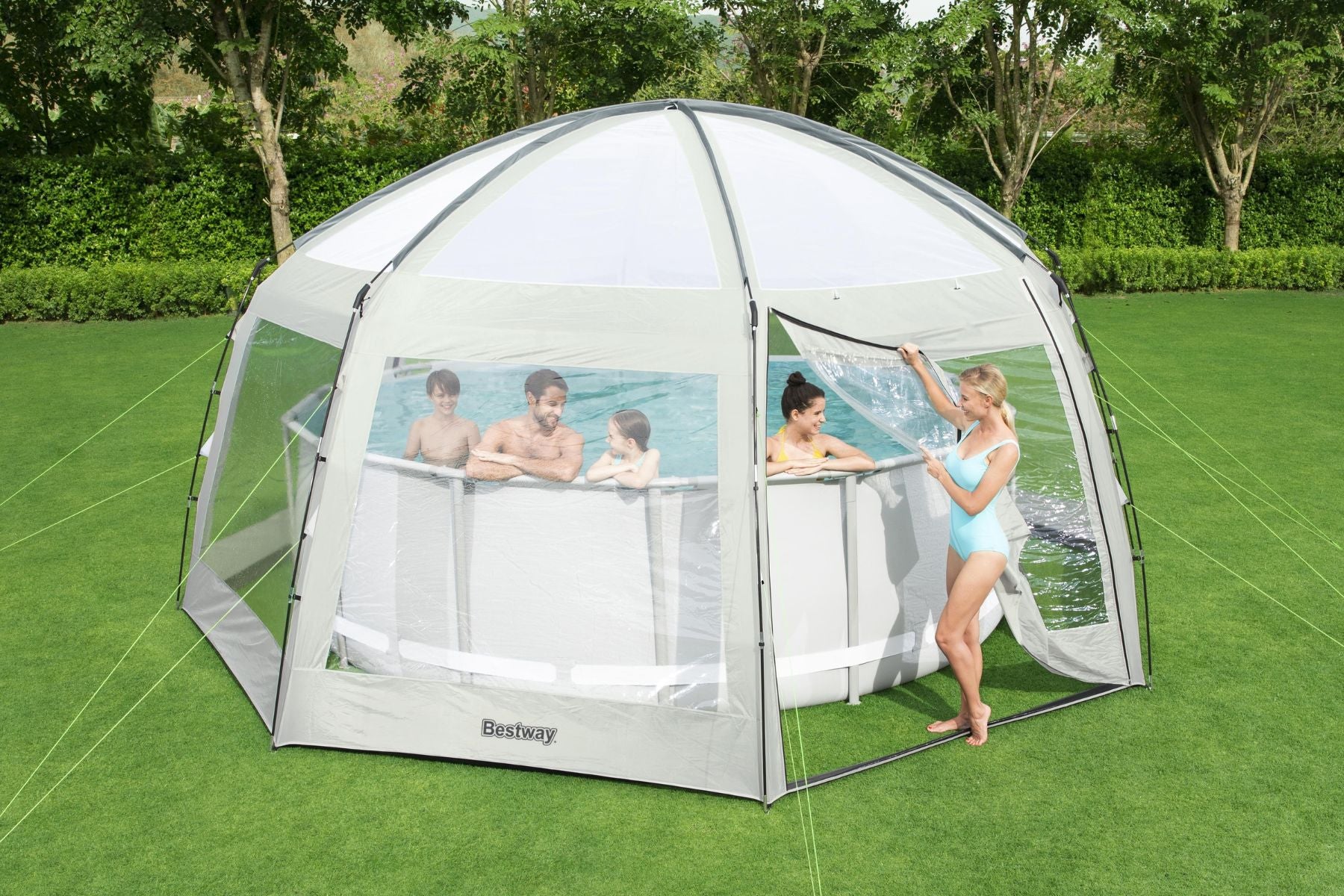 Round Pool Dome, Shelter for Swimming Pool and Hot tub Spas - Outlet - Image 4