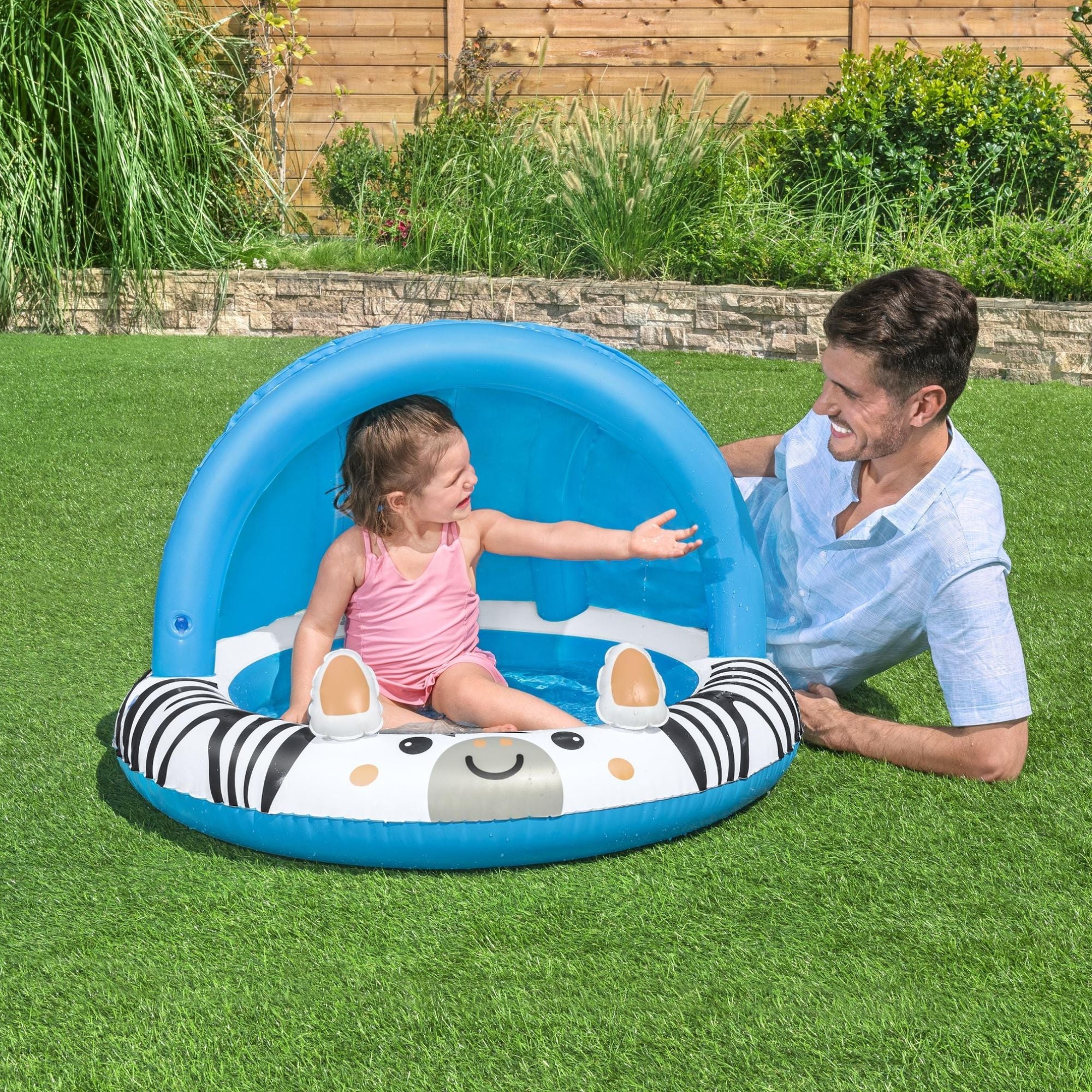 Safari Sun Shaded Inflatable Paddling Pool - Image 2
