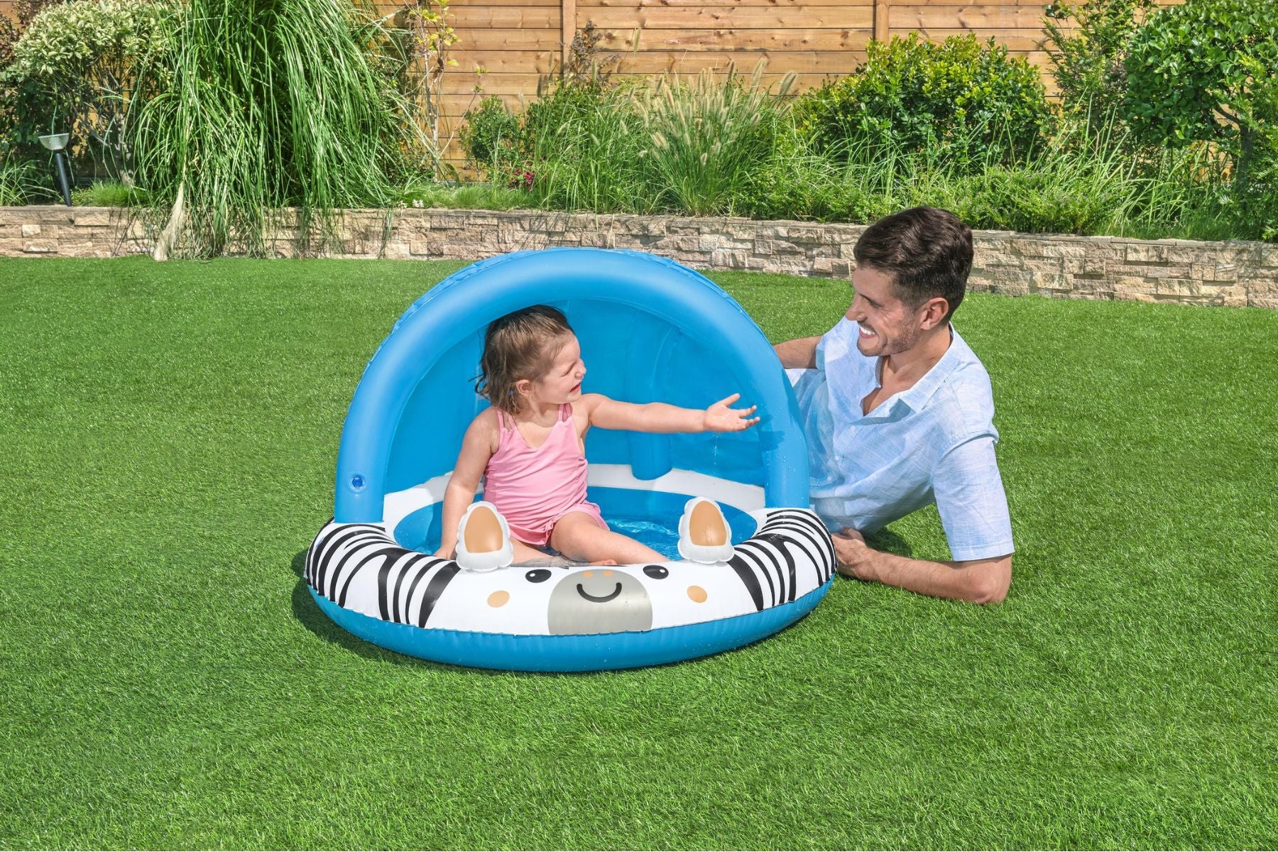 Safari Sun Shaded Inflatable Paddling Pool - Image 5