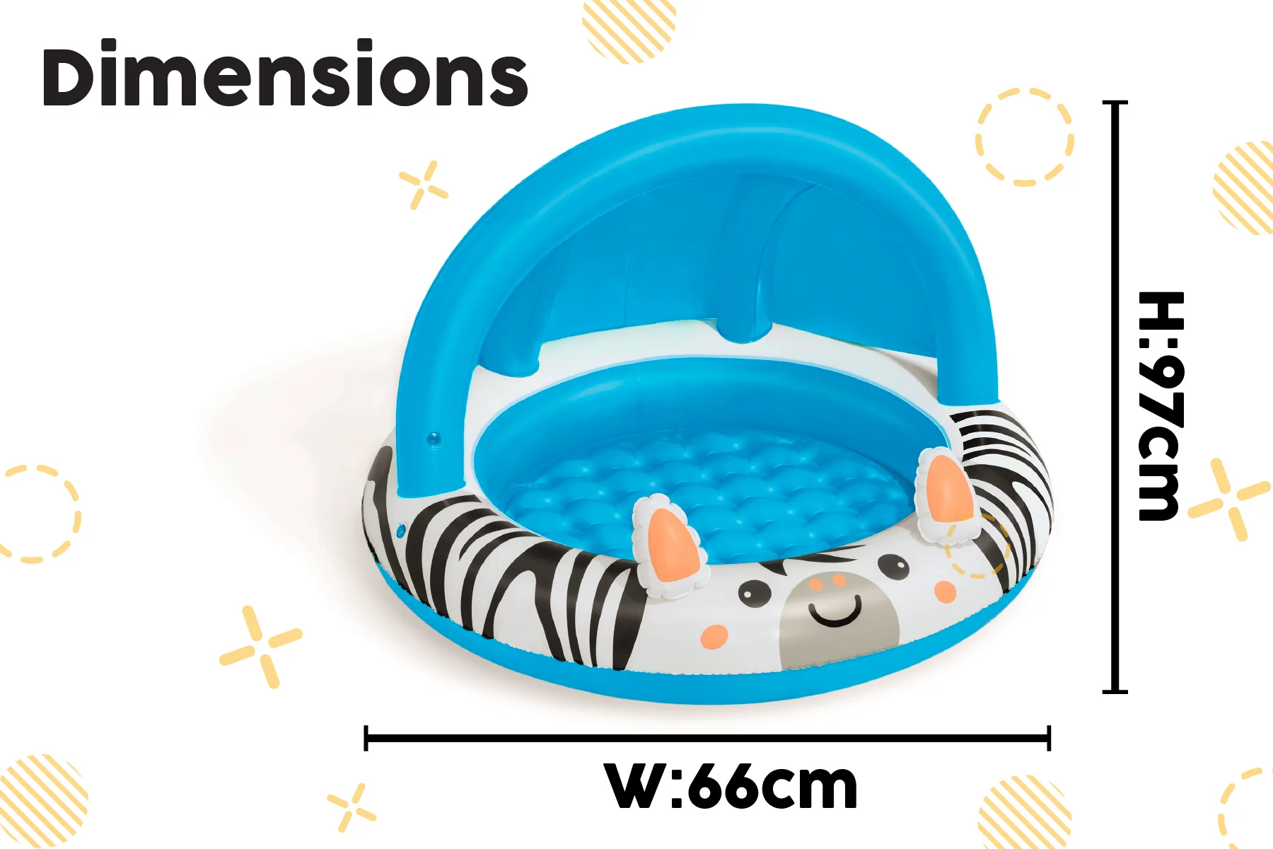 Safari Sun Shaded Inflatable Paddling Pool - Image 8