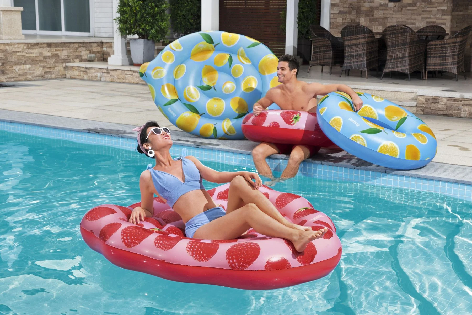 Inflatable Raspberry Scented Pool Float - Image 6