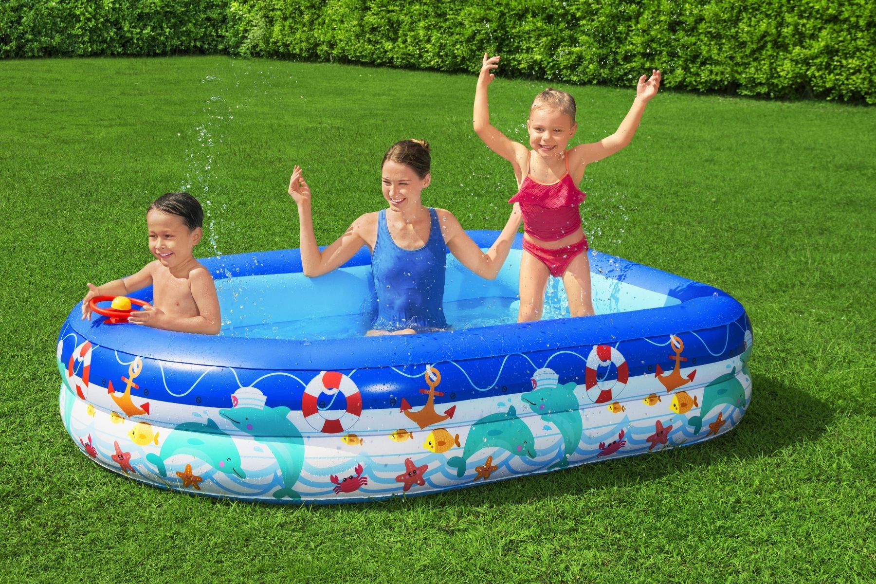 Sea Captain Kids Inflatable Paddling Pool Play Center - Image 4