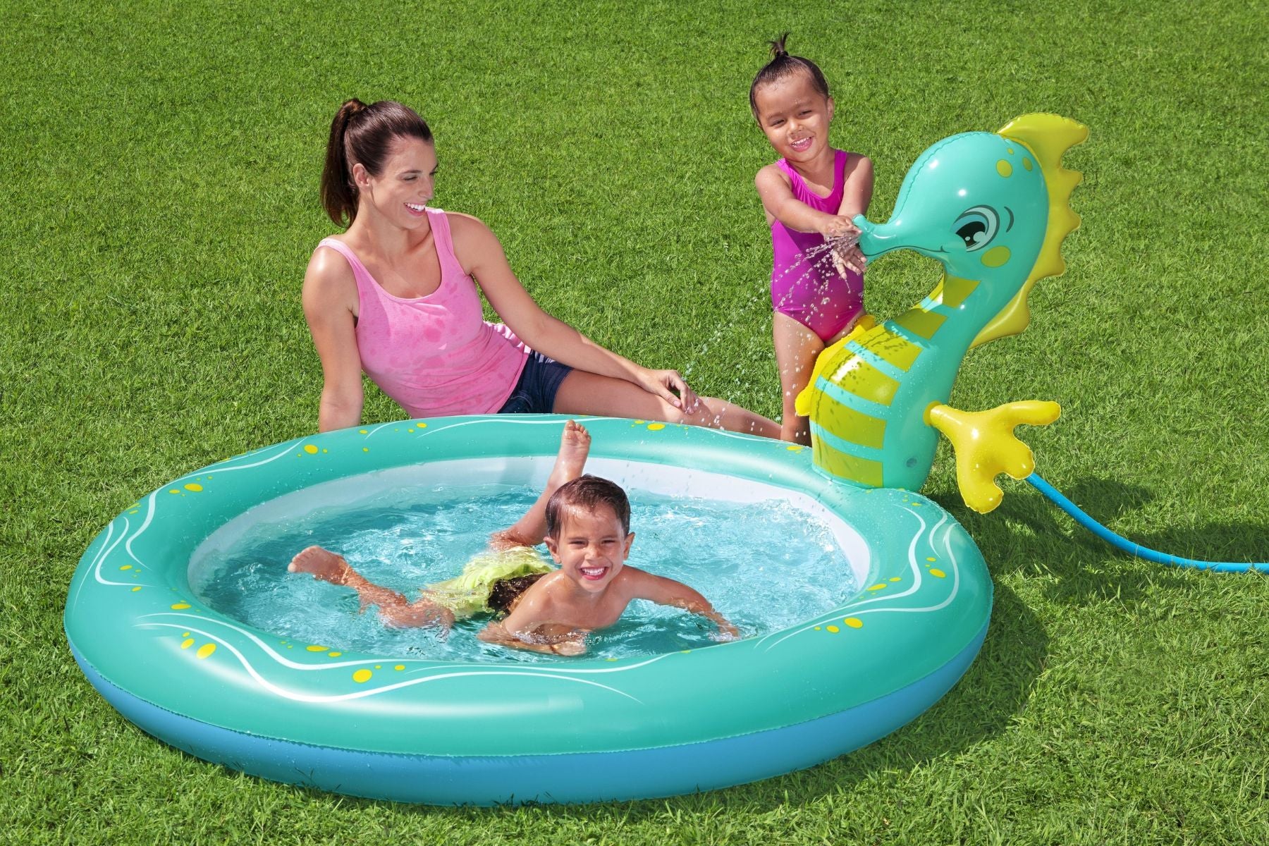 Seahorse Sprinkler Kids Inflatable Paddling Pool - Image 5