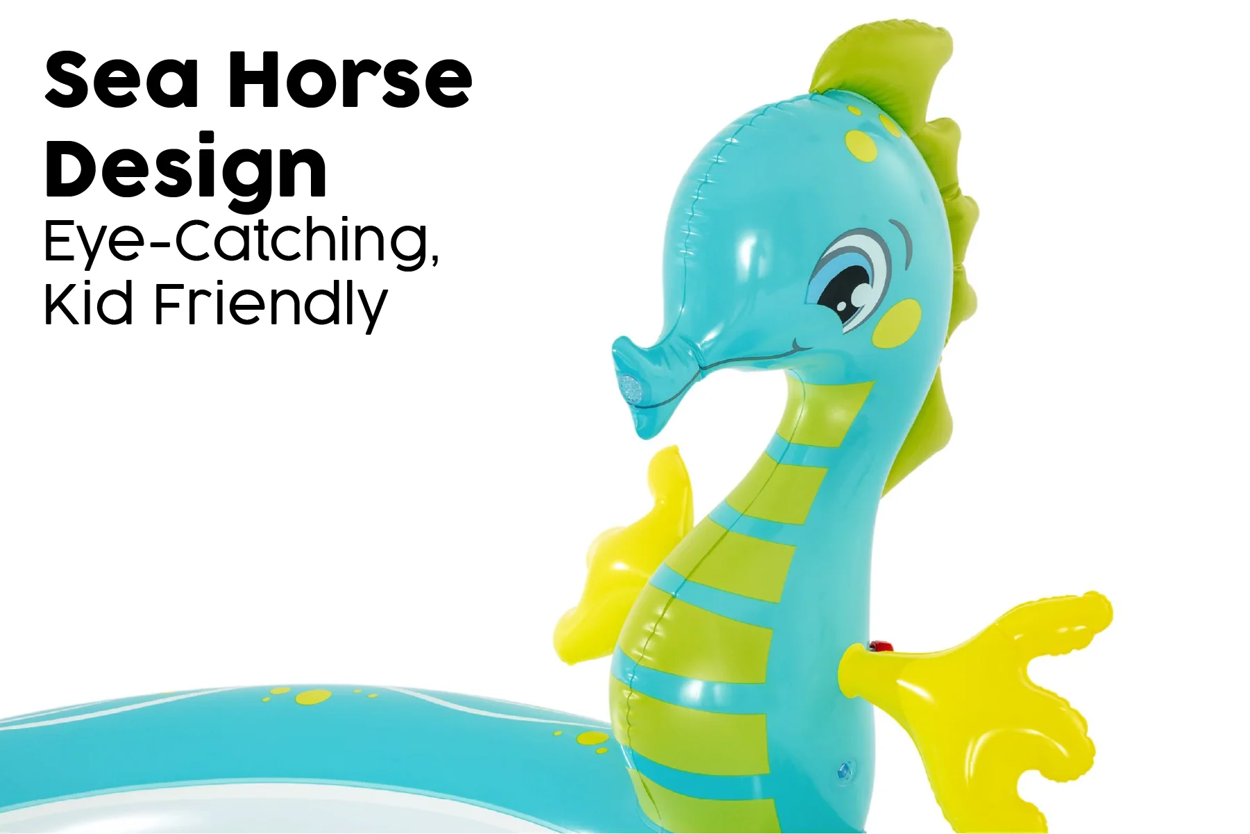 Seahorse Sprinkler Kids Inflatable Paddling Pool - Image 6