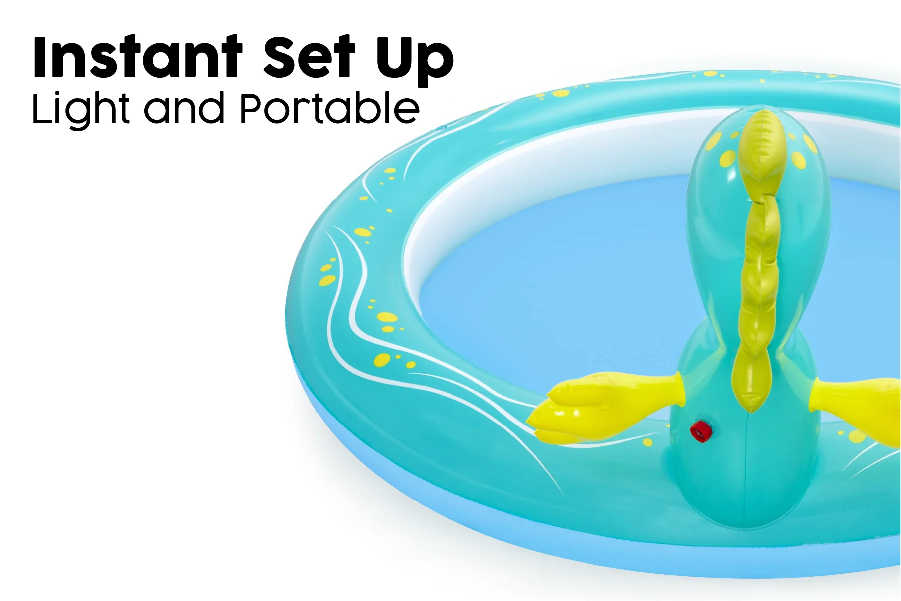 Seahorse Sprinkler Kids Inflatable Paddling Pool - Image 9