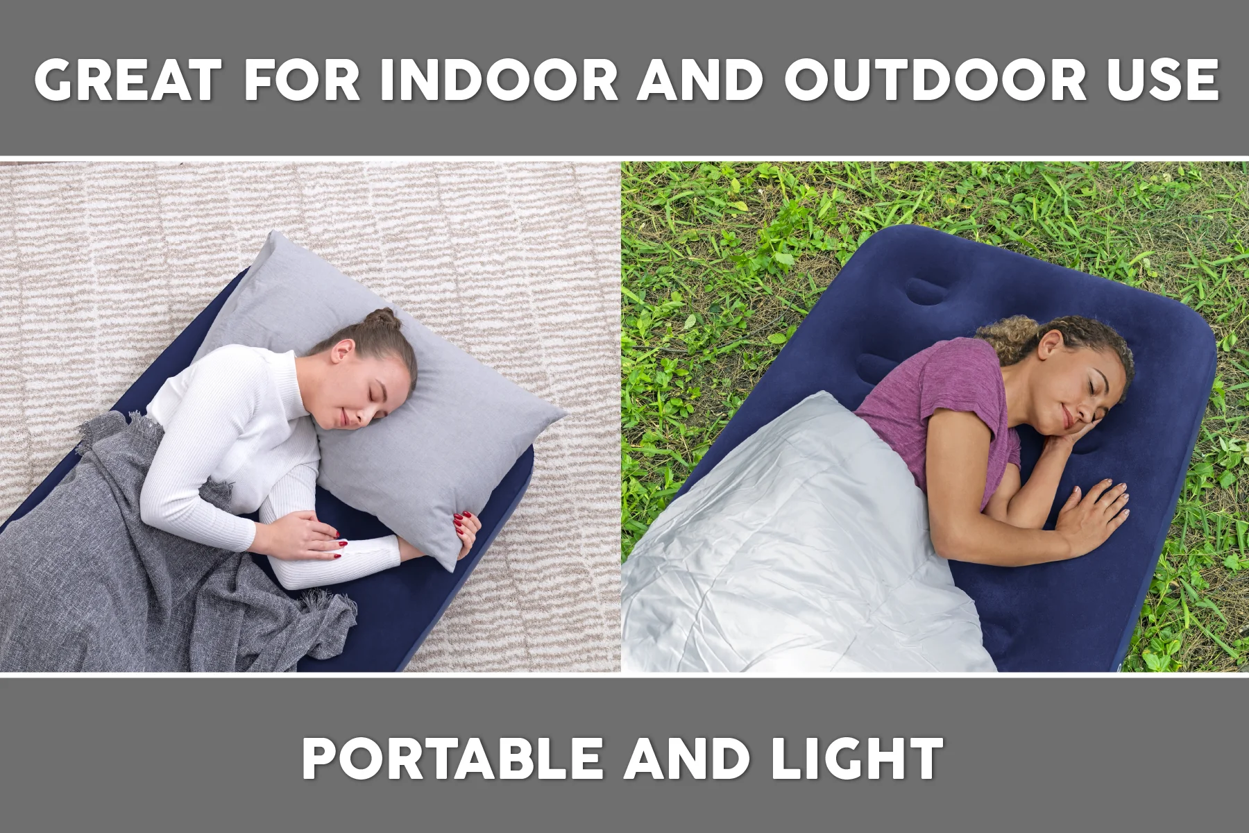 Single Flocked Airbed Inflatable Air Mattress - Image 5