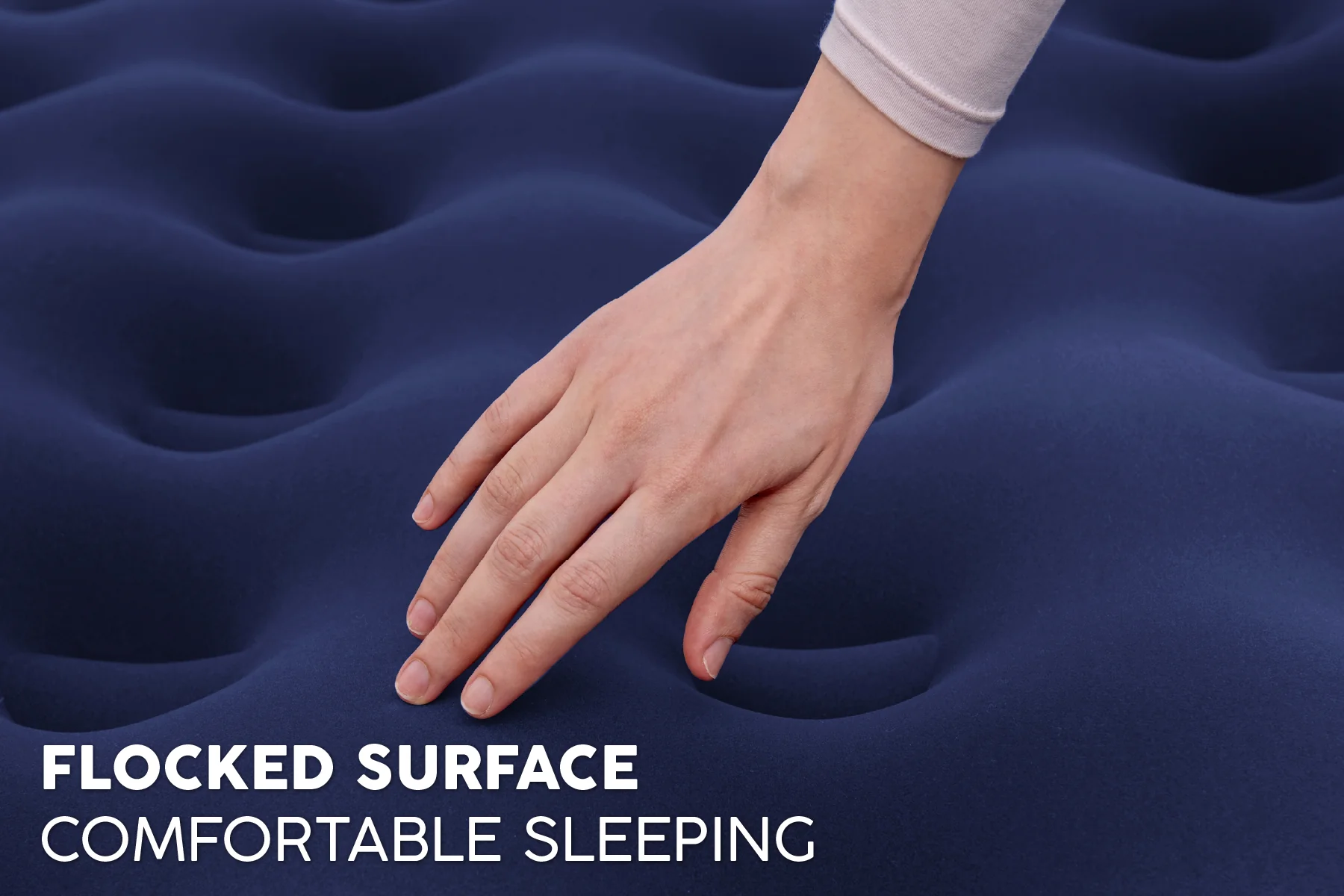 Single Flocked Airbed Inflatable Air Mattress - Image 7