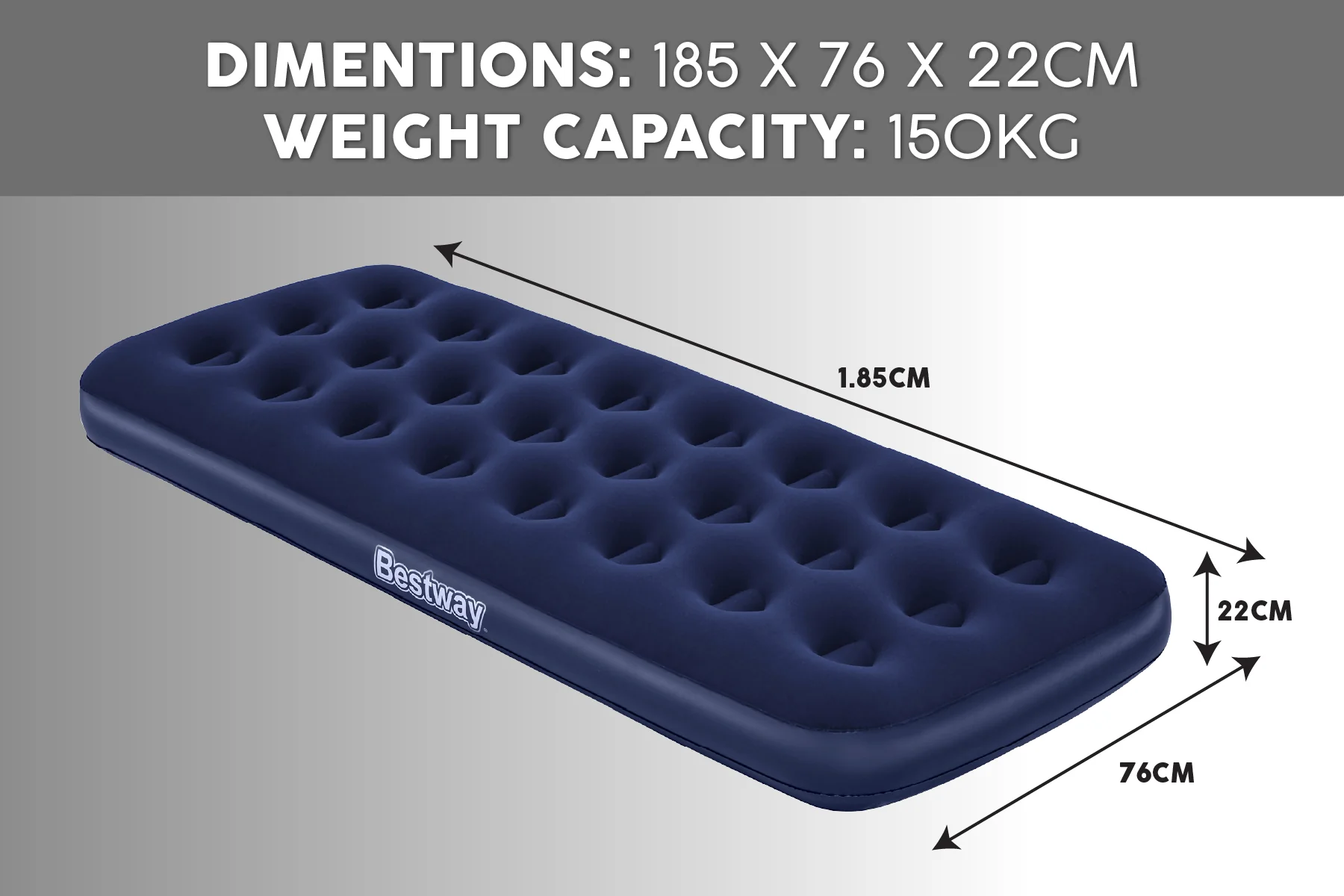 Single Flocked Airbed Inflatable Air Mattress - Image 9