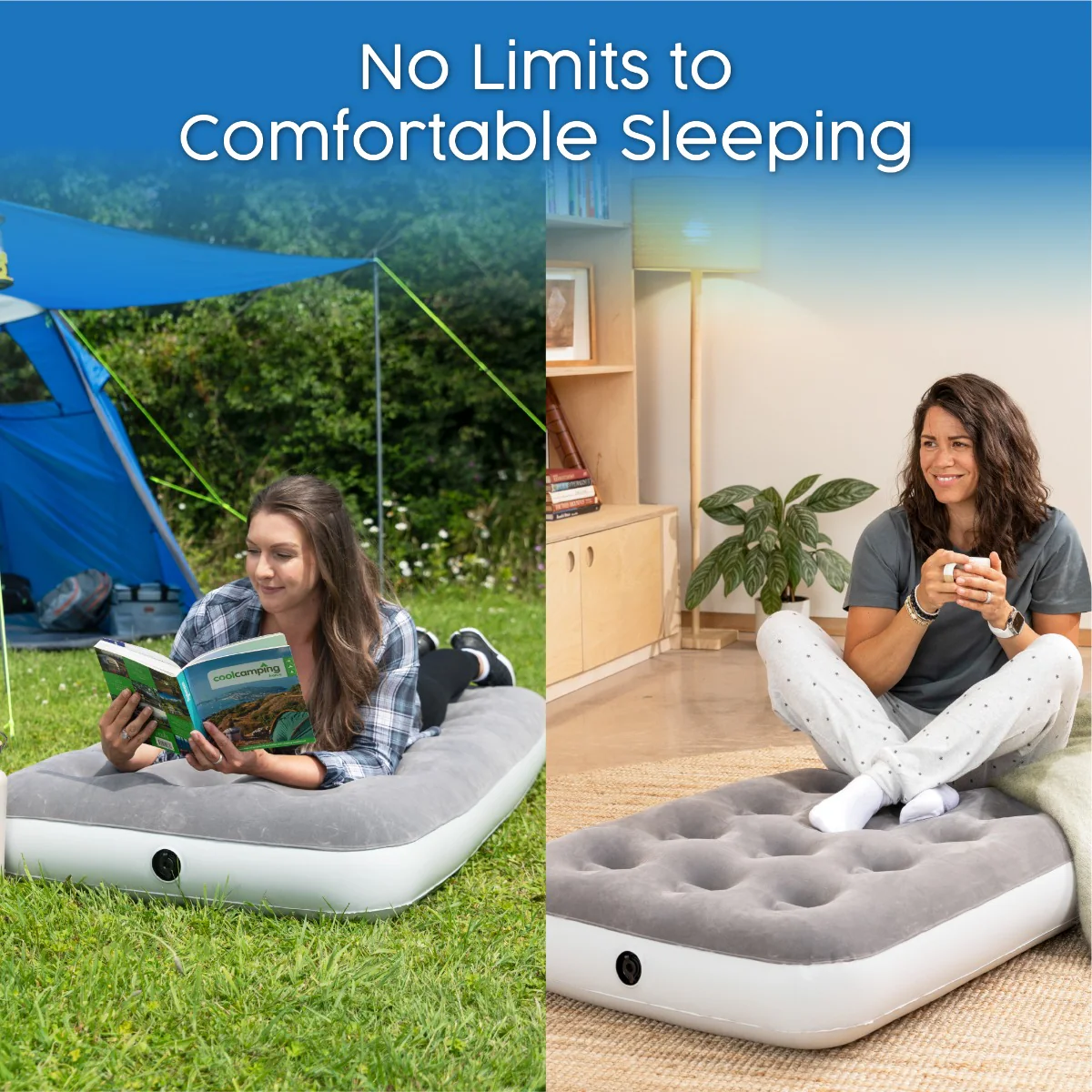 Single Flocked Jr Airbed with Electric AC Pump - Image 5