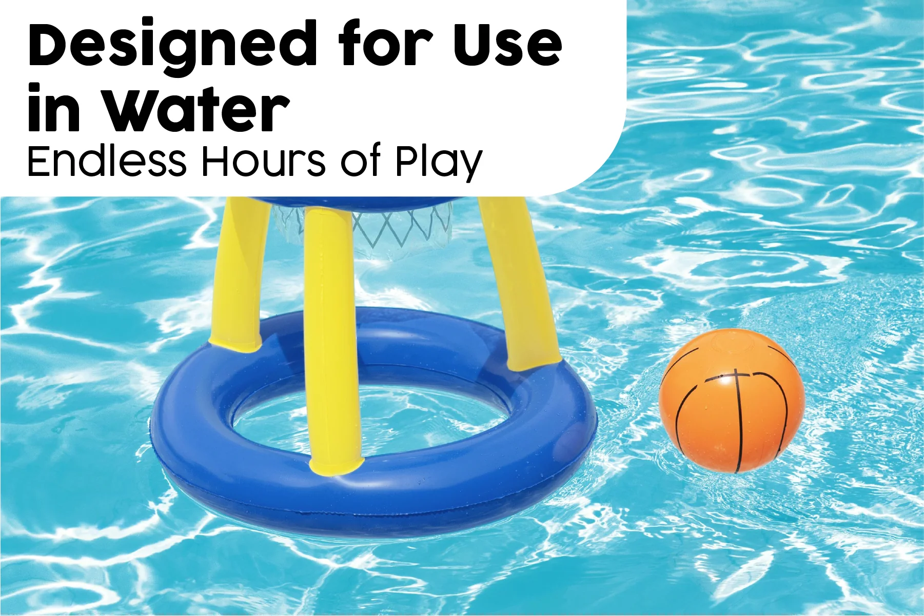 Inflatable Splash 'N Hoop Floating Basketball Pool Game Set - Image 8