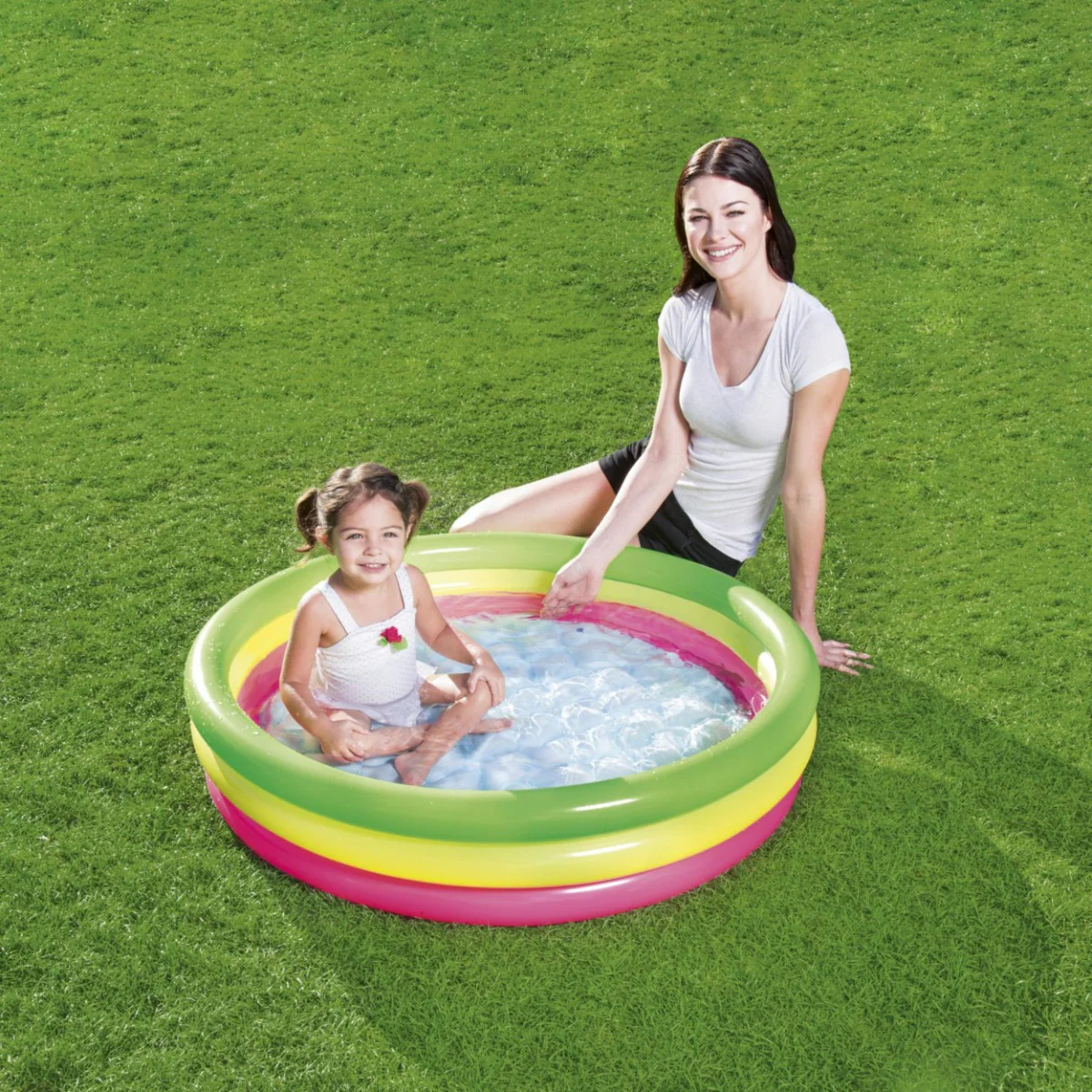 3-Ring Colourful Kids Inflatable Paddling Pool - Image 2