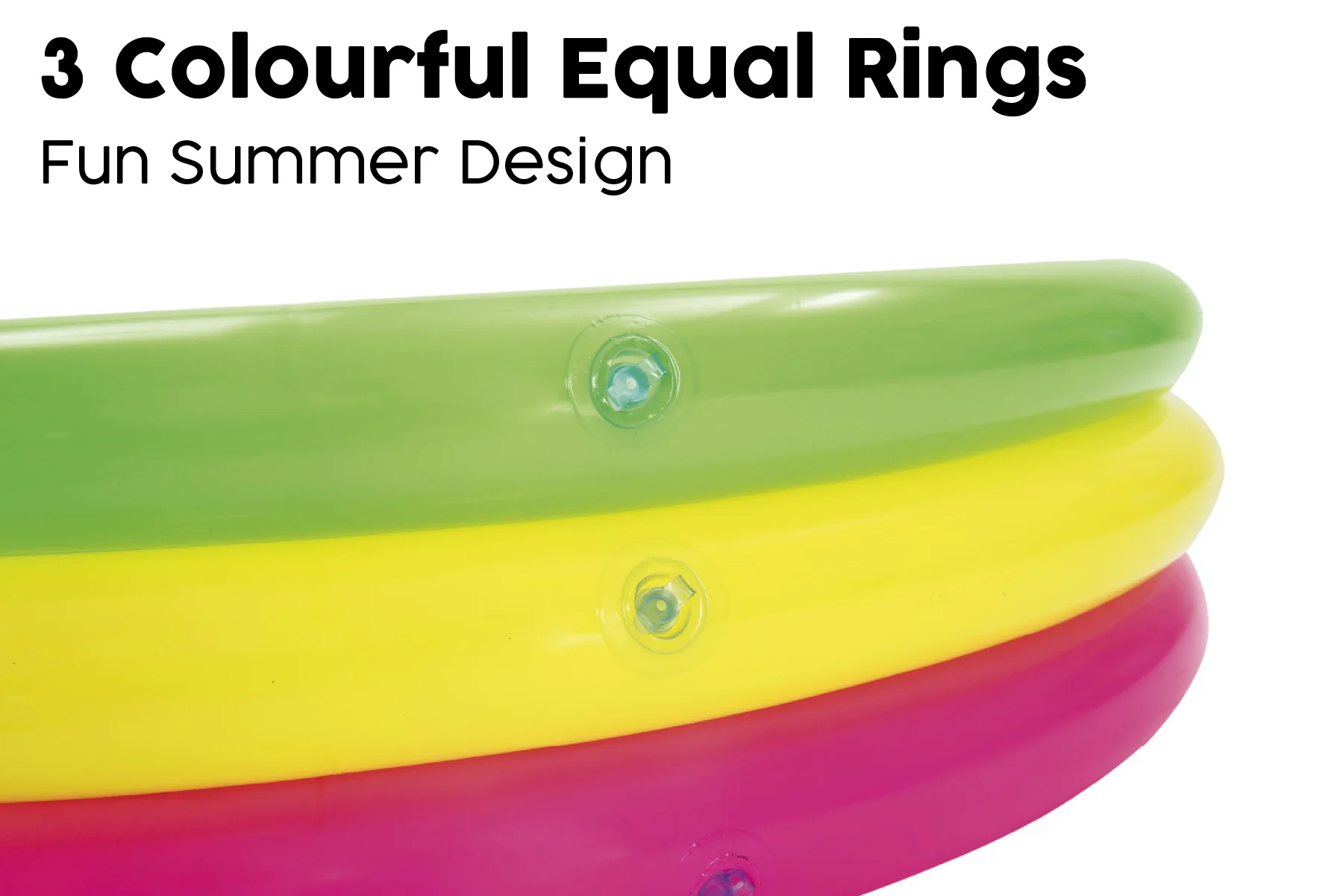 3-Ring Colourful Kids Inflatable Paddling Pool - Image 7
