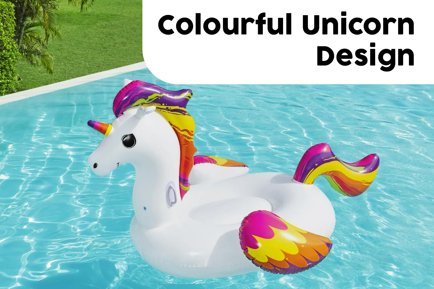 Inflatable Supersized Unicorn Pool Float - Image 6